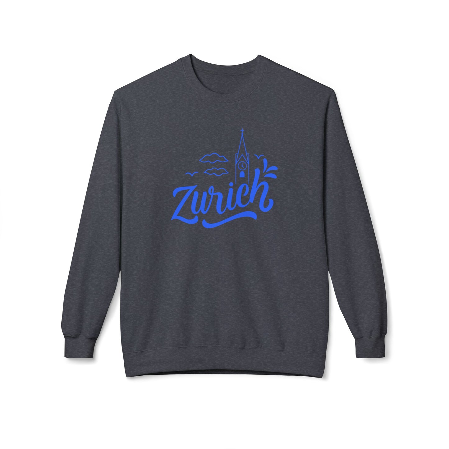 Zurich Unisex Crewneck Sweatshirt - Cozy Midweight Fleece - 12124