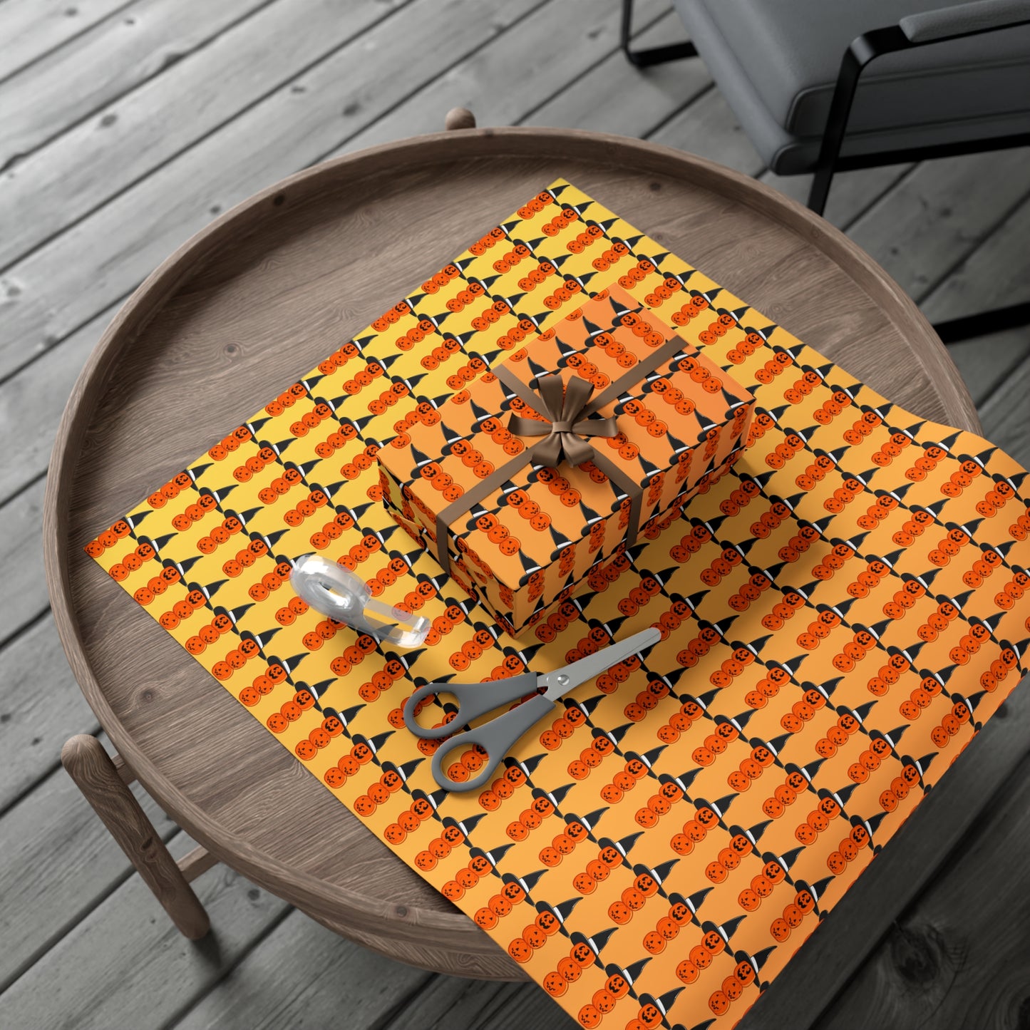 Pumpkin with Hat - Gift Wrap Papers