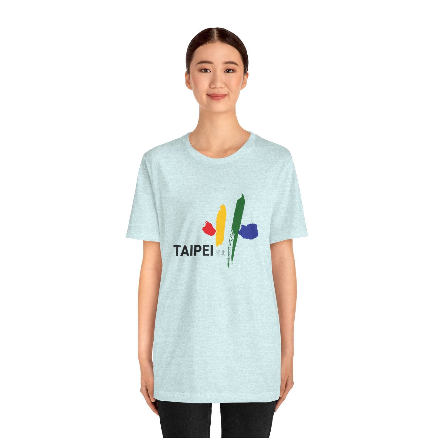 Taipei Artistic Unisex Tee - Colorful Graphic Short Sleeve Shirt - 12245