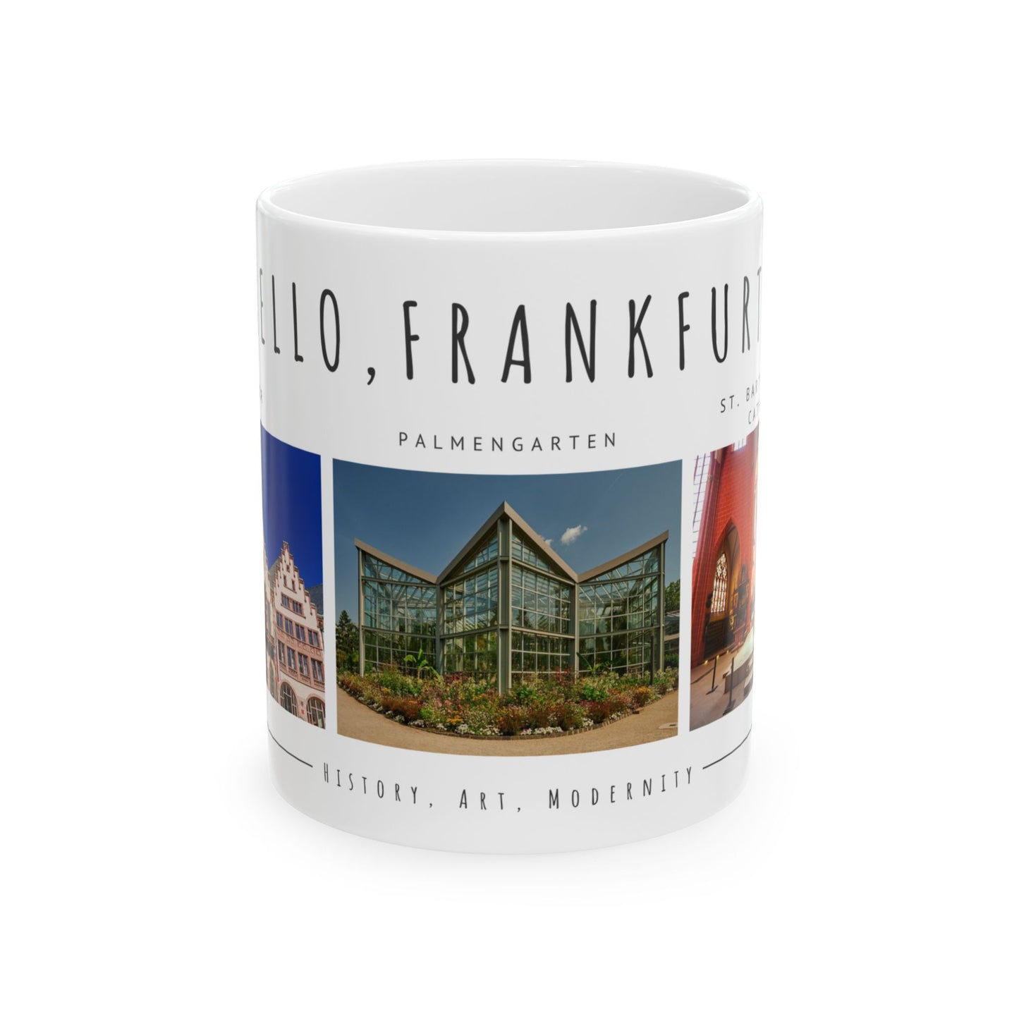 Hello, Frankfurt! Ceramic Mug - 11oz/15oz - Perfect Gift for Travel Lovers - 12172