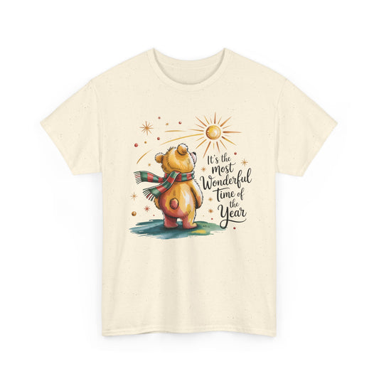 Christmas Bear T-Shirt – “It’s the Most Wonderful Time of the Year” Cute Holiday Gift Tee - 14852