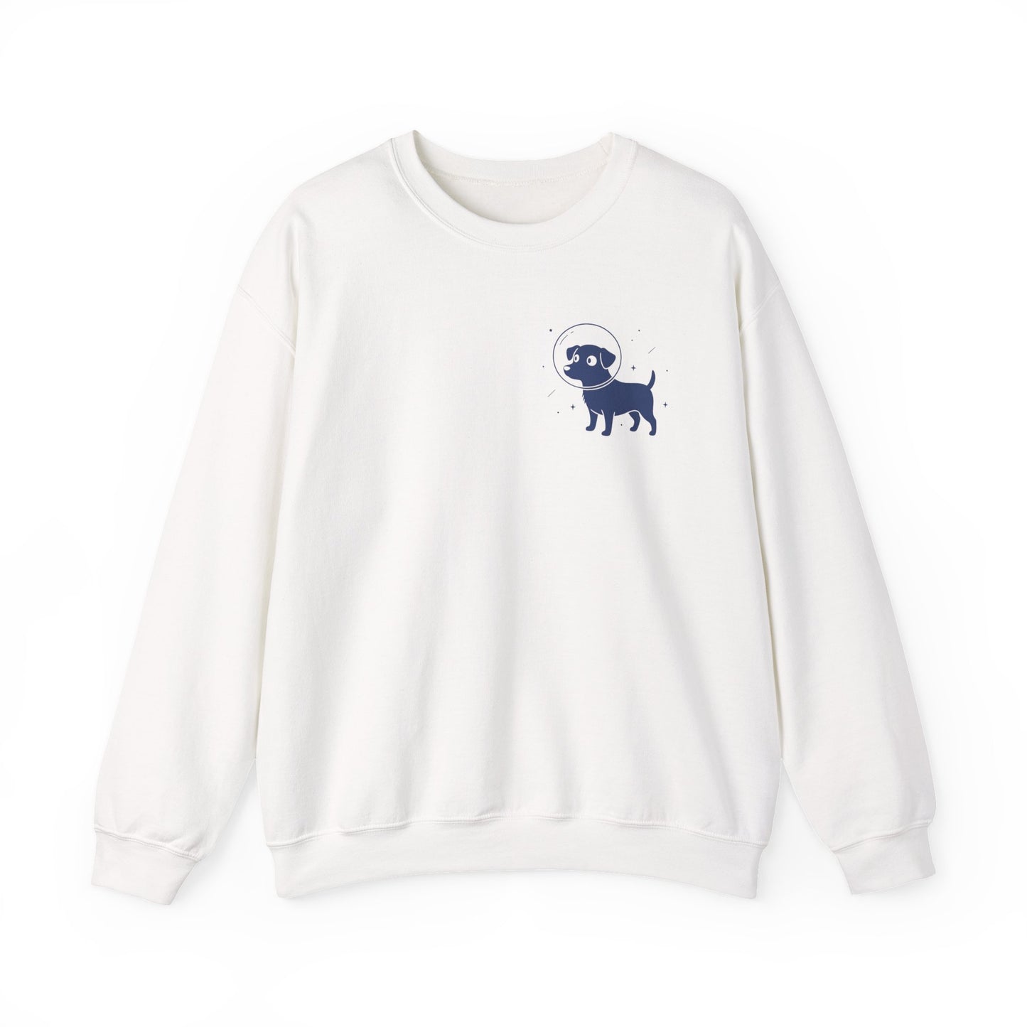Dog in Space Crewneck Sweatshirt – Space Puppy Graphic Pullover - 14678