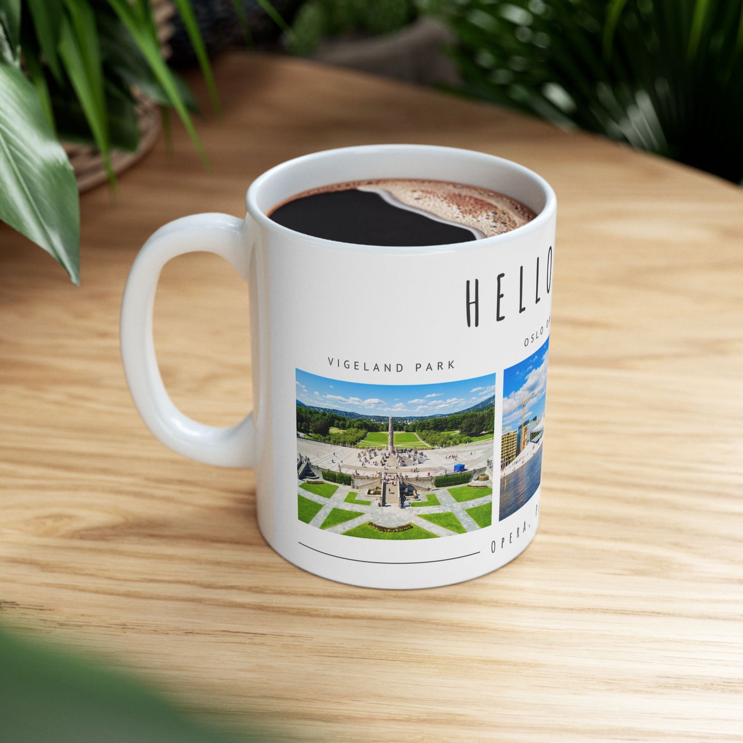 Hello Oslo Ceramic Mug - Perfect Gift for Travelers and Coffee Lovers - 11oz & 15oz - 12096