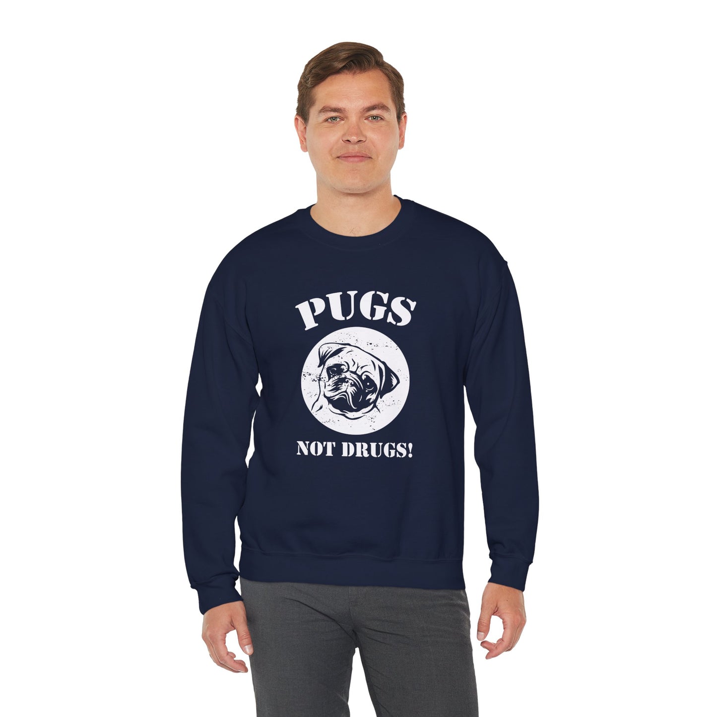 Pugs Not Drugs - Unisex Heavy Blend™ Crewneck Sweatshirt