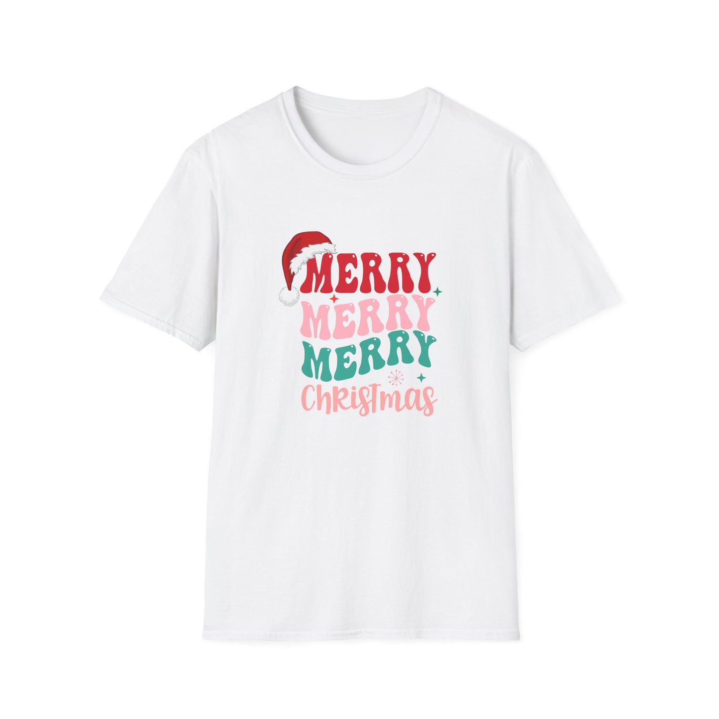 Merry, Merry, Merry Christmas - Unisex Softstyle T-Shirt - 10496