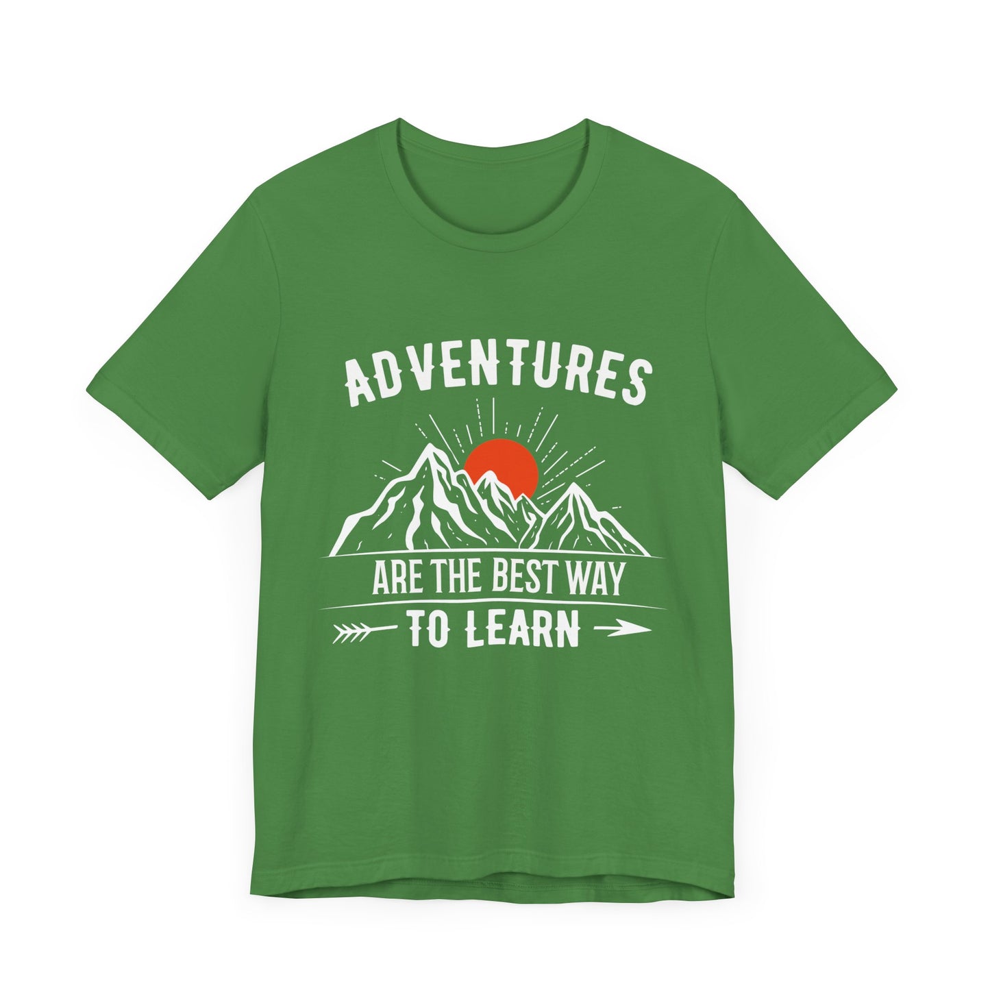 Camping: Adventures Are The Best Way To Learn - Unisex Jersey Short Sleeve Tee