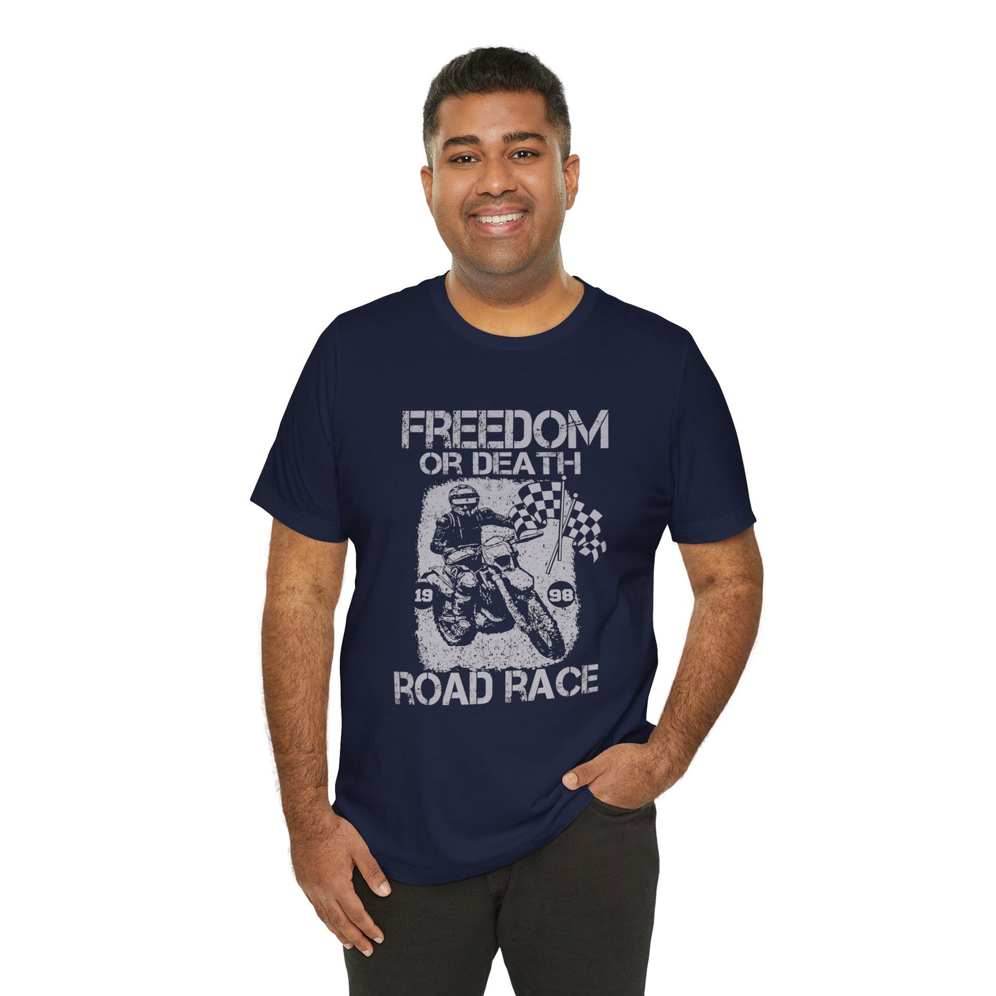 Freedom or Death, Road Race - Unisex Jersey Short Sleeve Tee