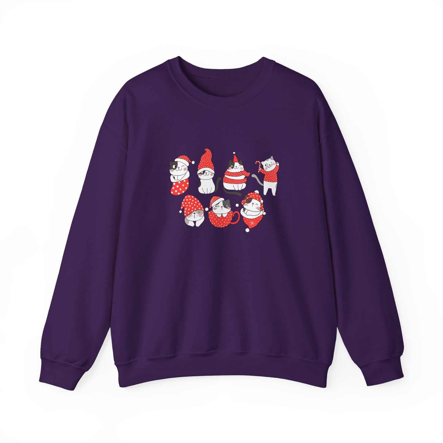 Cats, Merry Christmas - Unisex Heavy Blend™ Crewneck Sweatshirt - 10047