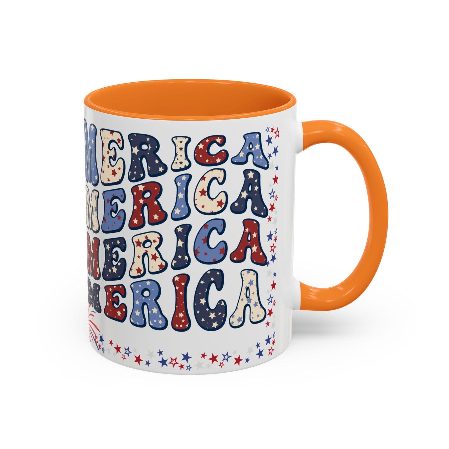 July 4, Red & Blue, Colorful Mugs, 11oz - 10590