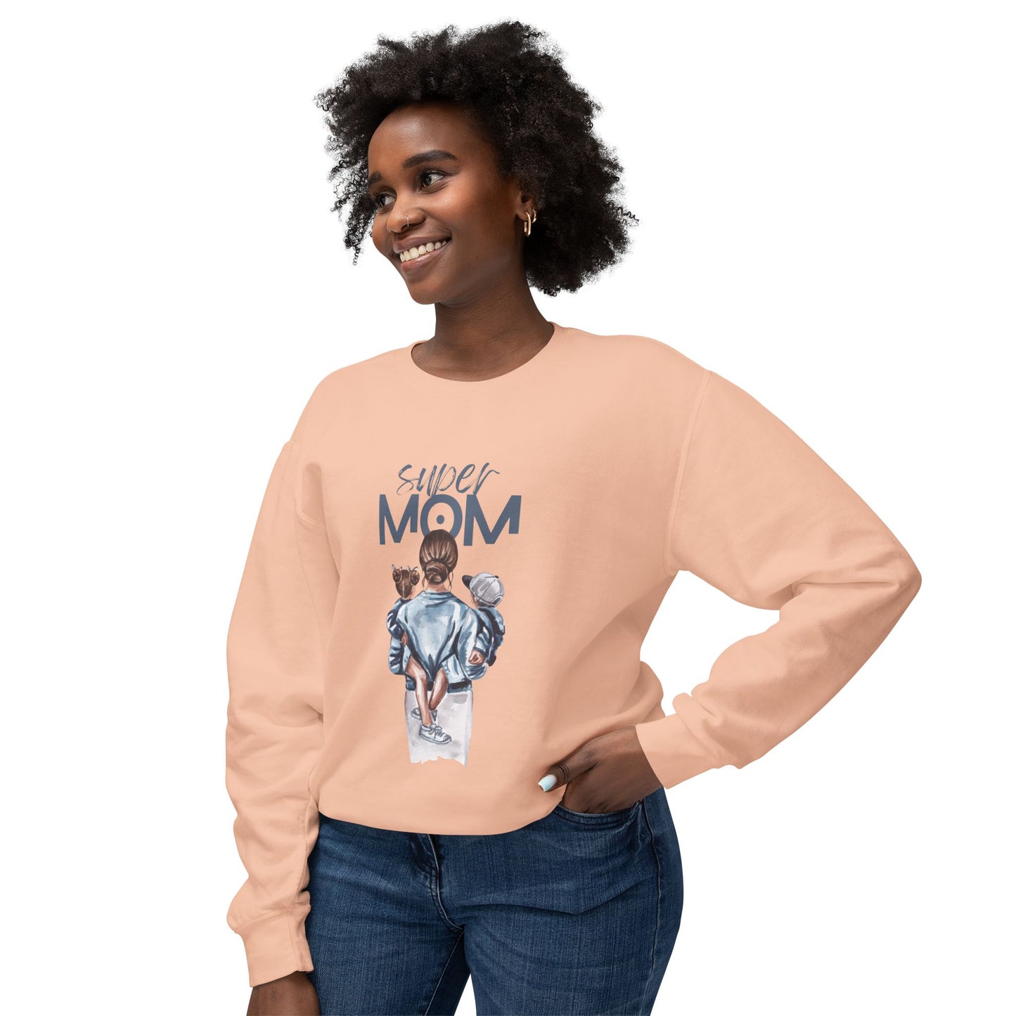 Super Mom - Unisex Lightweight Crewneck Sweatshirt - 10593