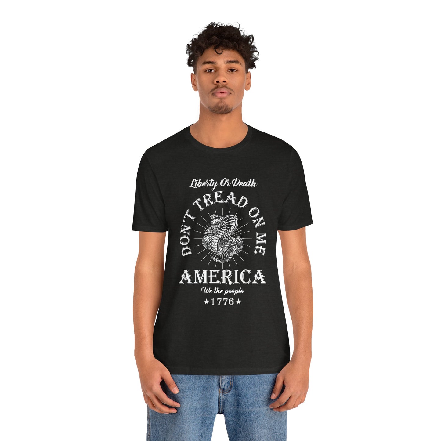 Don't Tread on Me Tee, Unisex Liberty & Death Shirt, Casual Gift, 4th of July Apparel, Patriot T-Shirt - 13656