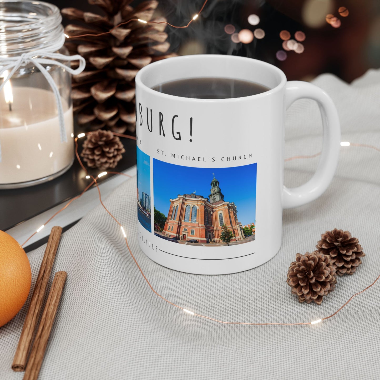 Hello Hamburg Ceramic Mug - 11oz & 15oz, Perfect Gift for Travel Lovers - 12174