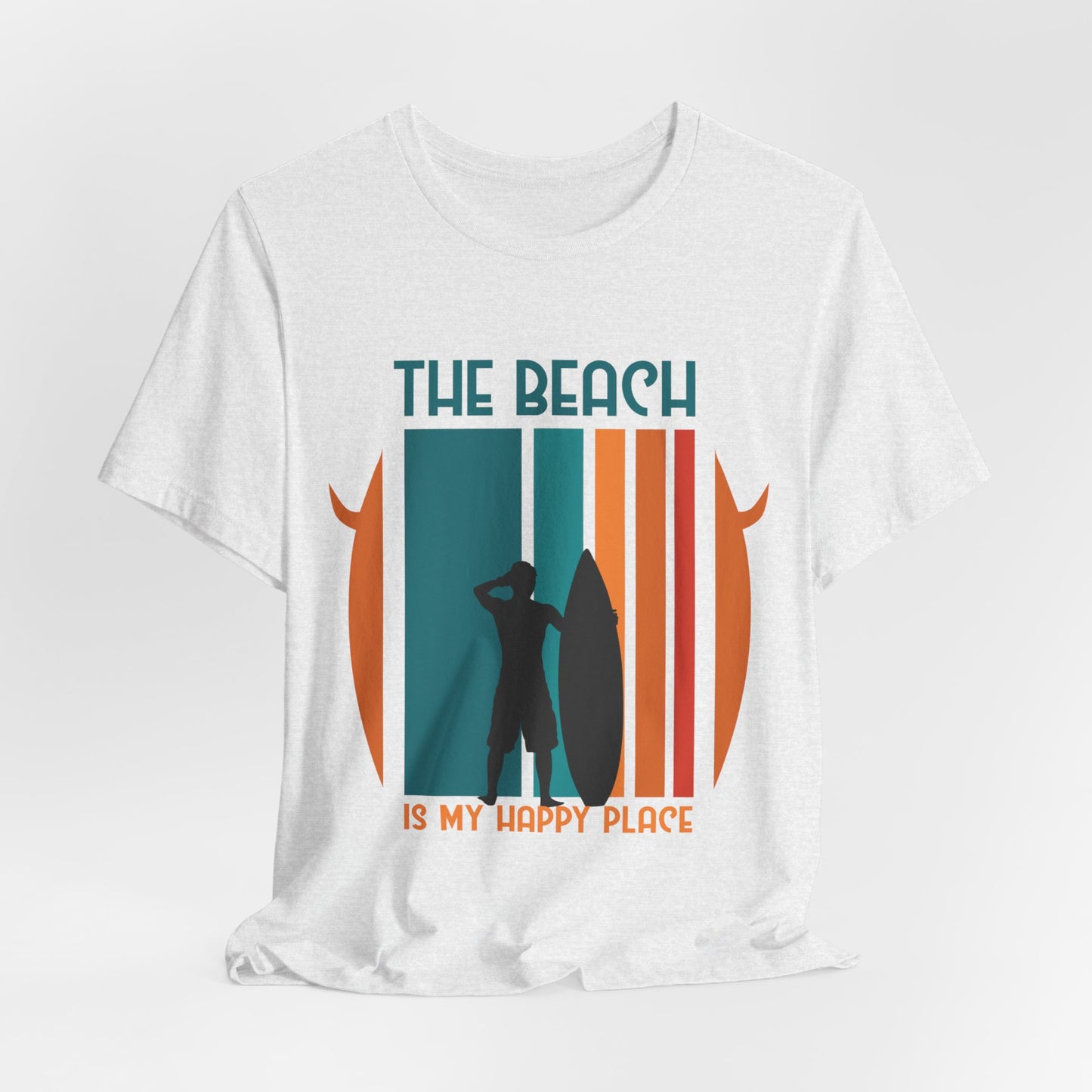 The Beach Is My Happy Place - Unisex Jersey Short Sleeve Tee