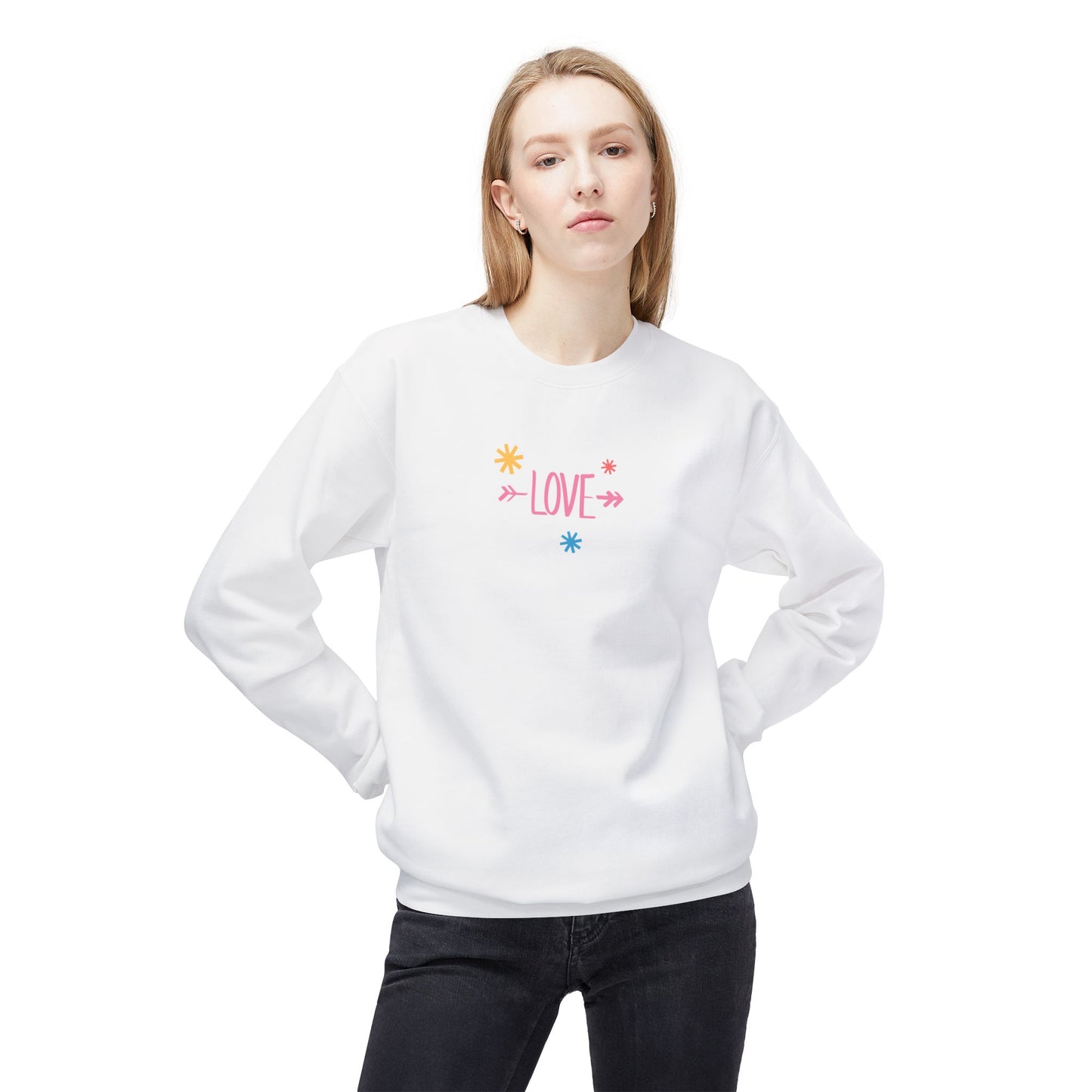 Love - Unisex Midweight Softstyle Fleece Crewneck Sweatshirt - 11624