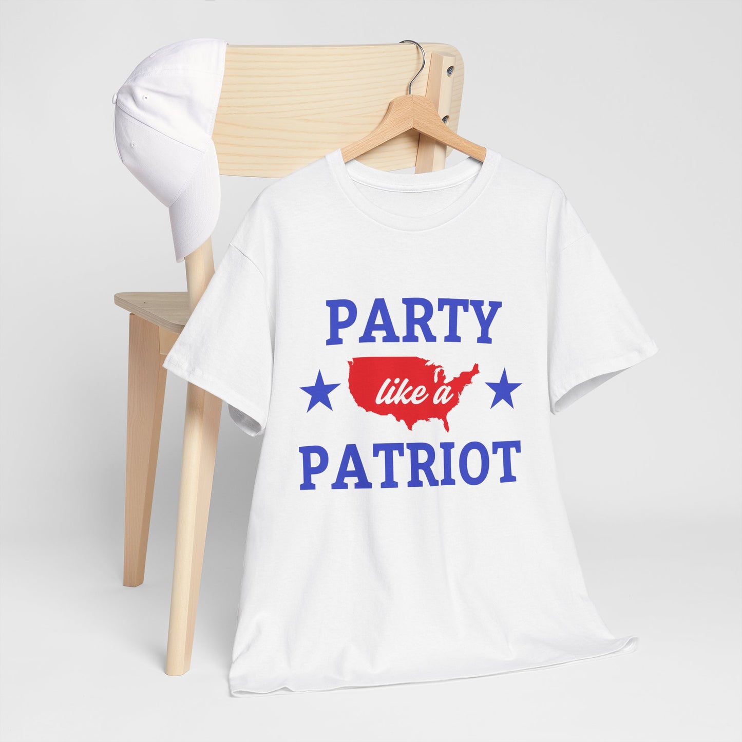 Patriotic Party Tee - Celebrate Independence, Fun Gatherings, BBQs, Gift for Patriots, Unisex Heavy Cotton T-shirt - 13732
