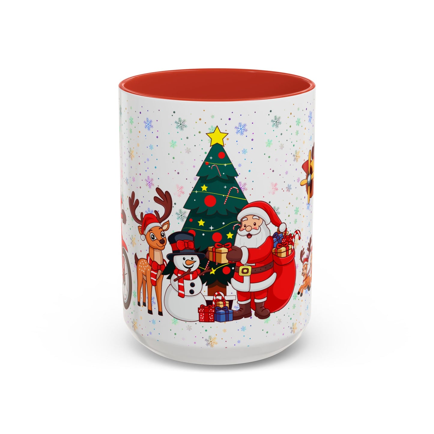 Christmas Party, Santa, Snowman & Reindeer - Accent Coffee Mug (11, 15oz) - 10429