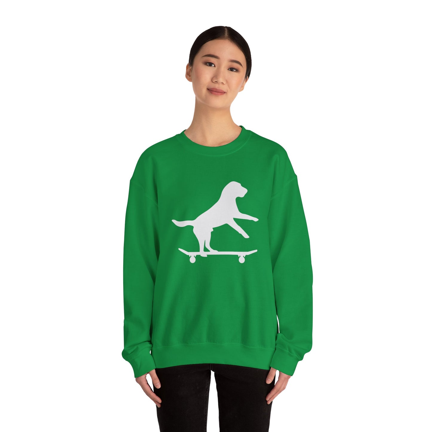 Skateboarding Pup - Unisex Heavy Blend™ Crewneck Sweatshirt