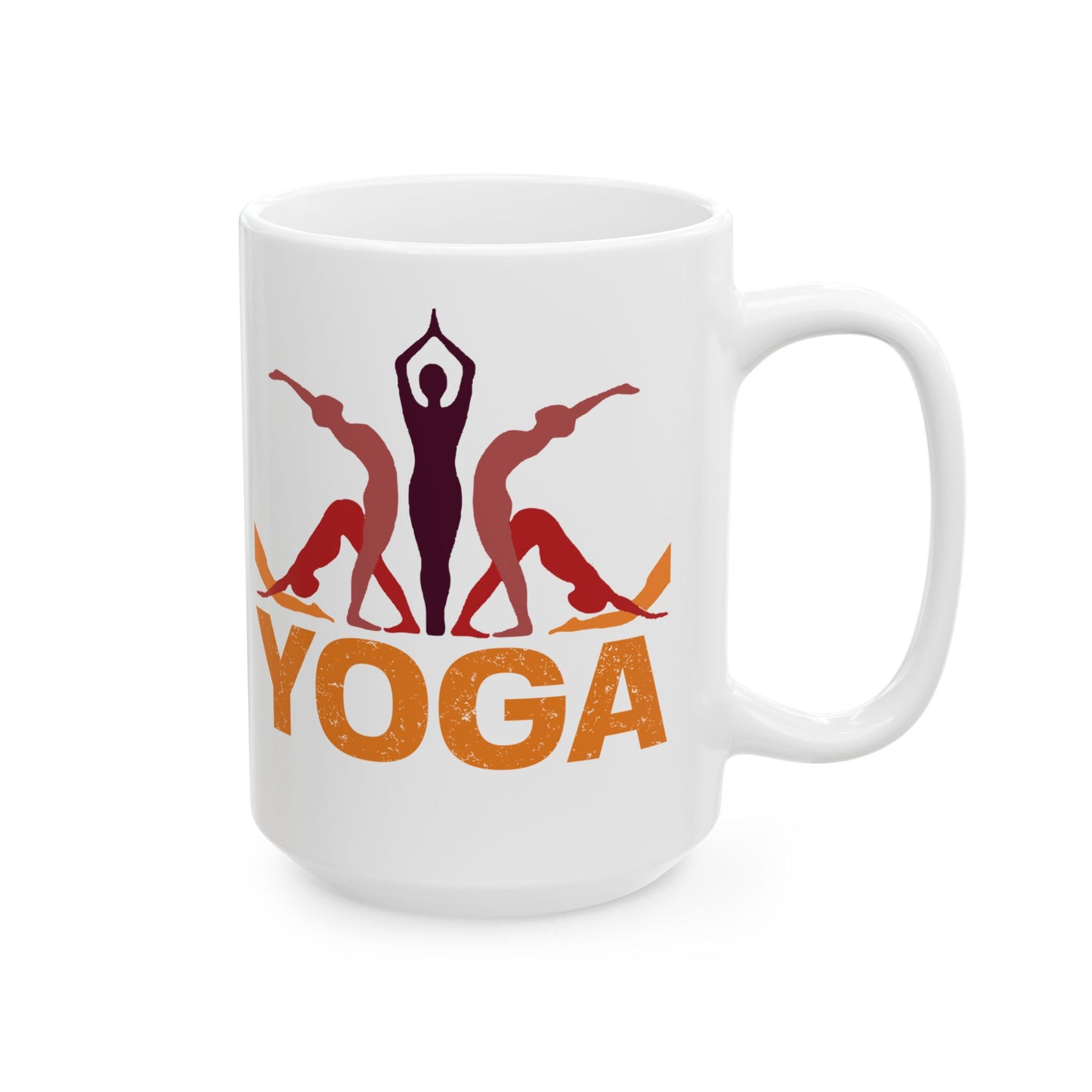 Yoga Ceramic Mug - Perfect for Mindfulness Moments, Gift for Yogis, 11oz & 15oz - 13151