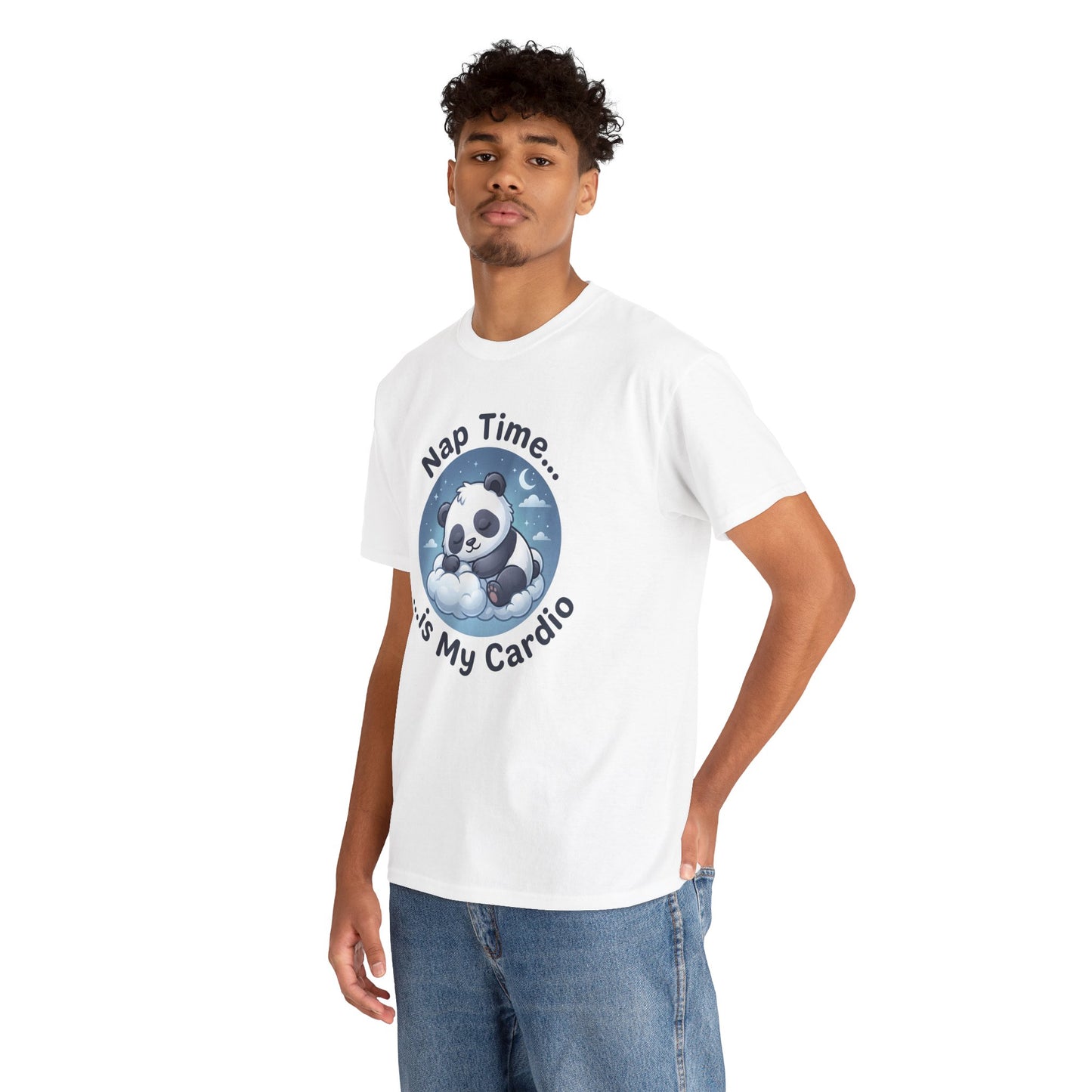 Cute Panda T-Shirt – “Nap Time Is My Cardio” Funny Sleep Tee - 14845