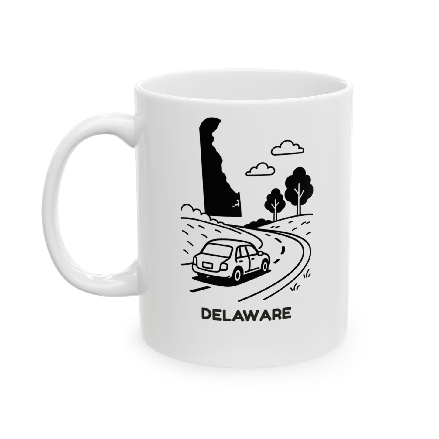 Delaware: The only state where a road trip means you’ll be back home by lunch." Mug - 14183