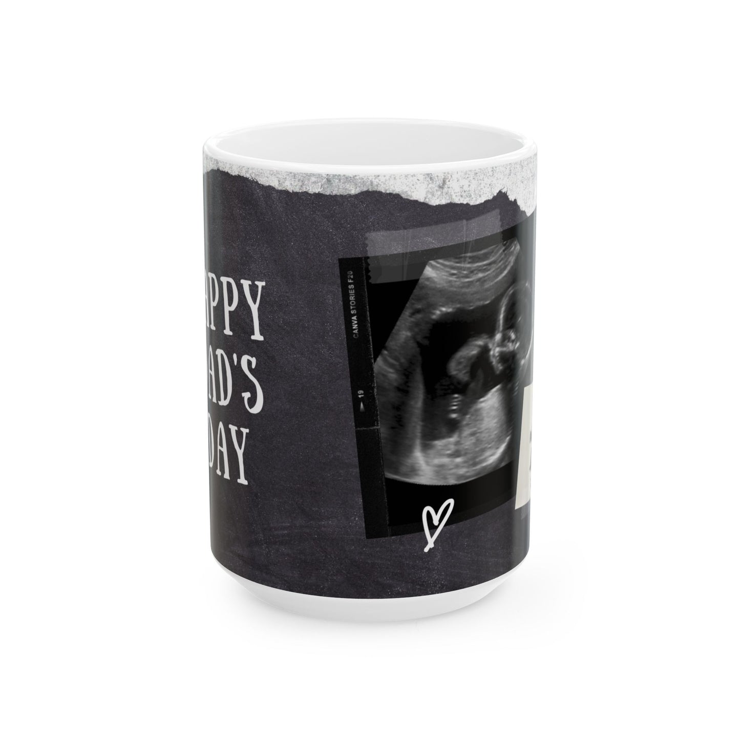 Personalized Ceramic Mug for Expecting Dads, 11oz 15oz, Baby Announcement Gift, Father's Day Present, New Dad Keepsake - 14033