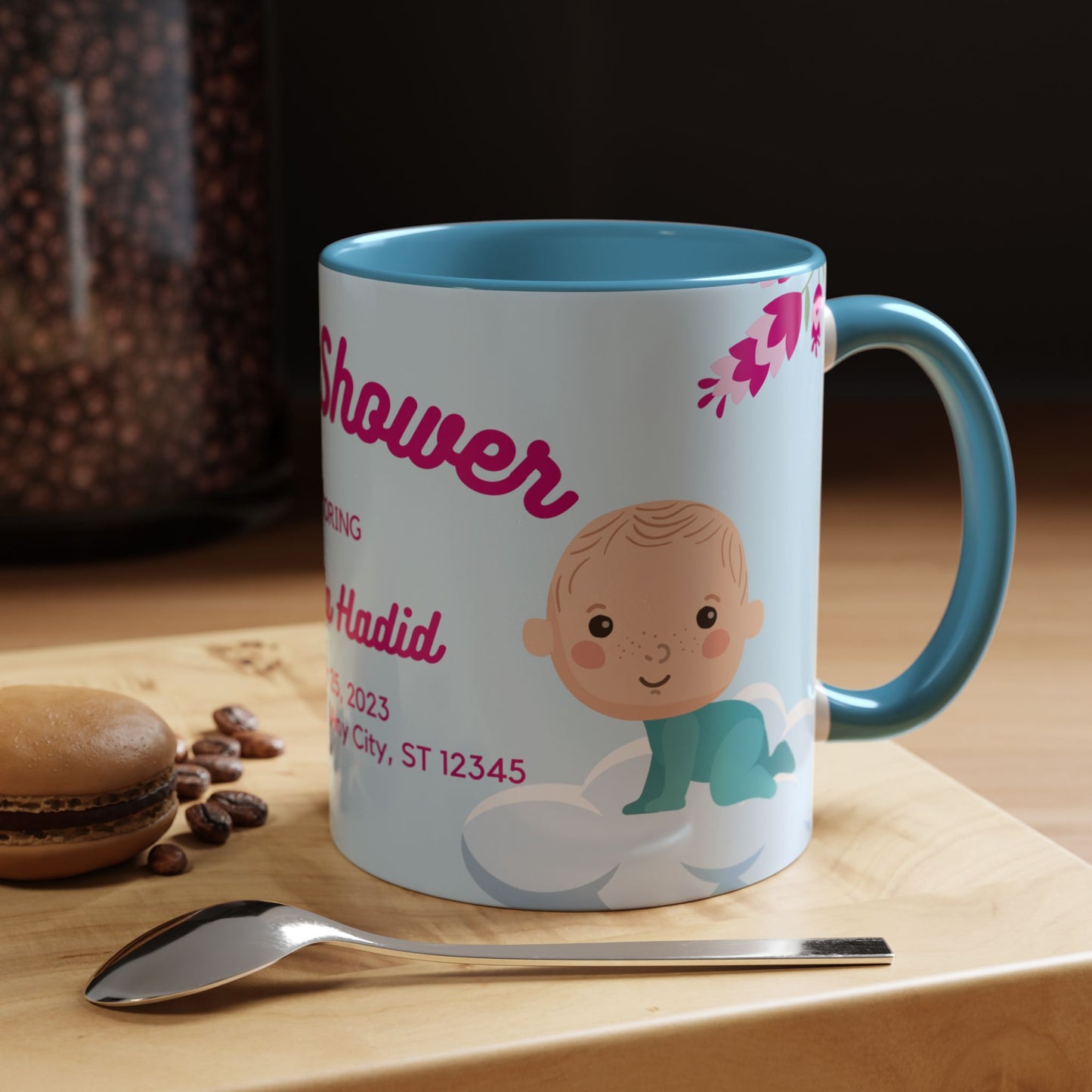 Baby Shower, Detail Customizable - Accent Coffee Mug (11, 15oz) - 11075