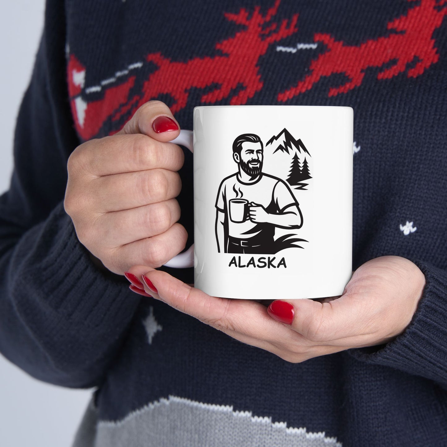 "Alaska: The land of the midnight sun... and endless cups of coffee." Ceramic Mug - 11oz & 15oz - 12995