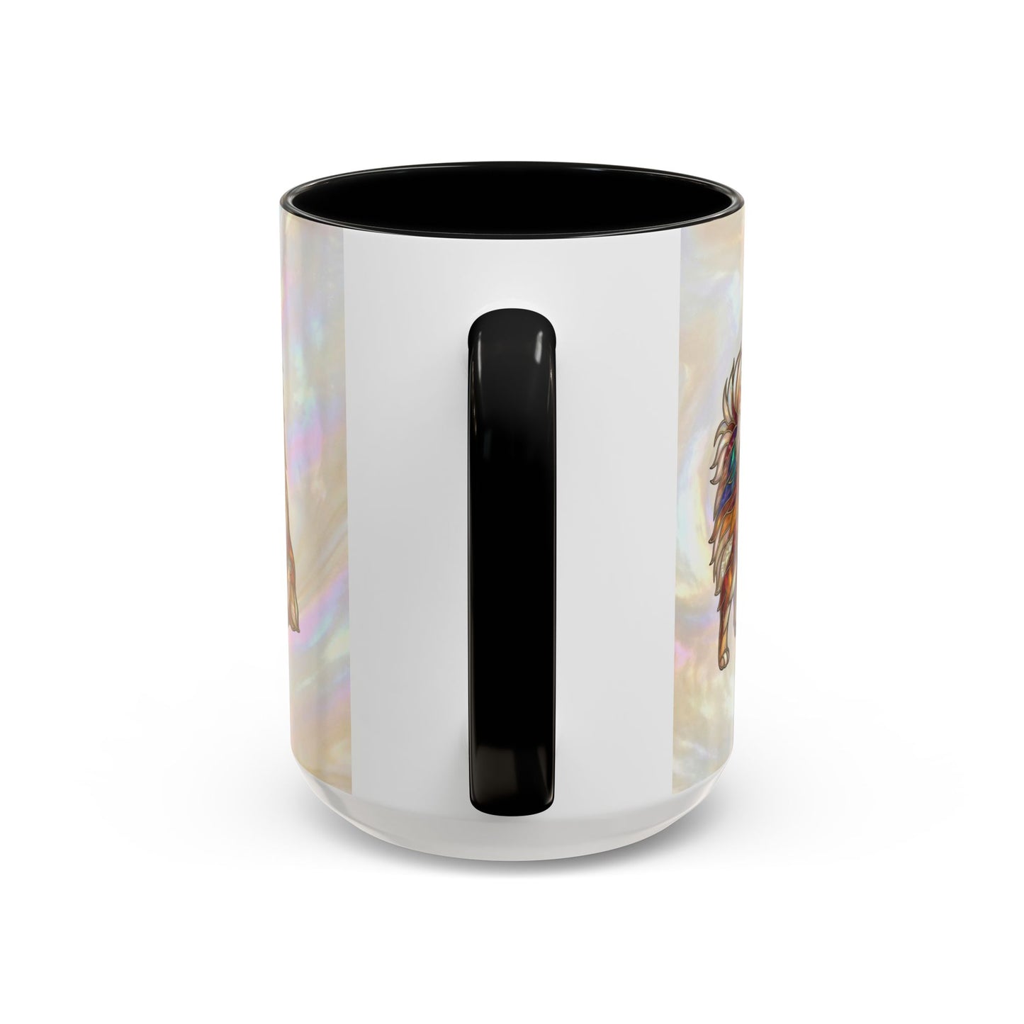 Pomeranian Accent Coffee Mug — Stained Glass Design (11/15oz) - 14638