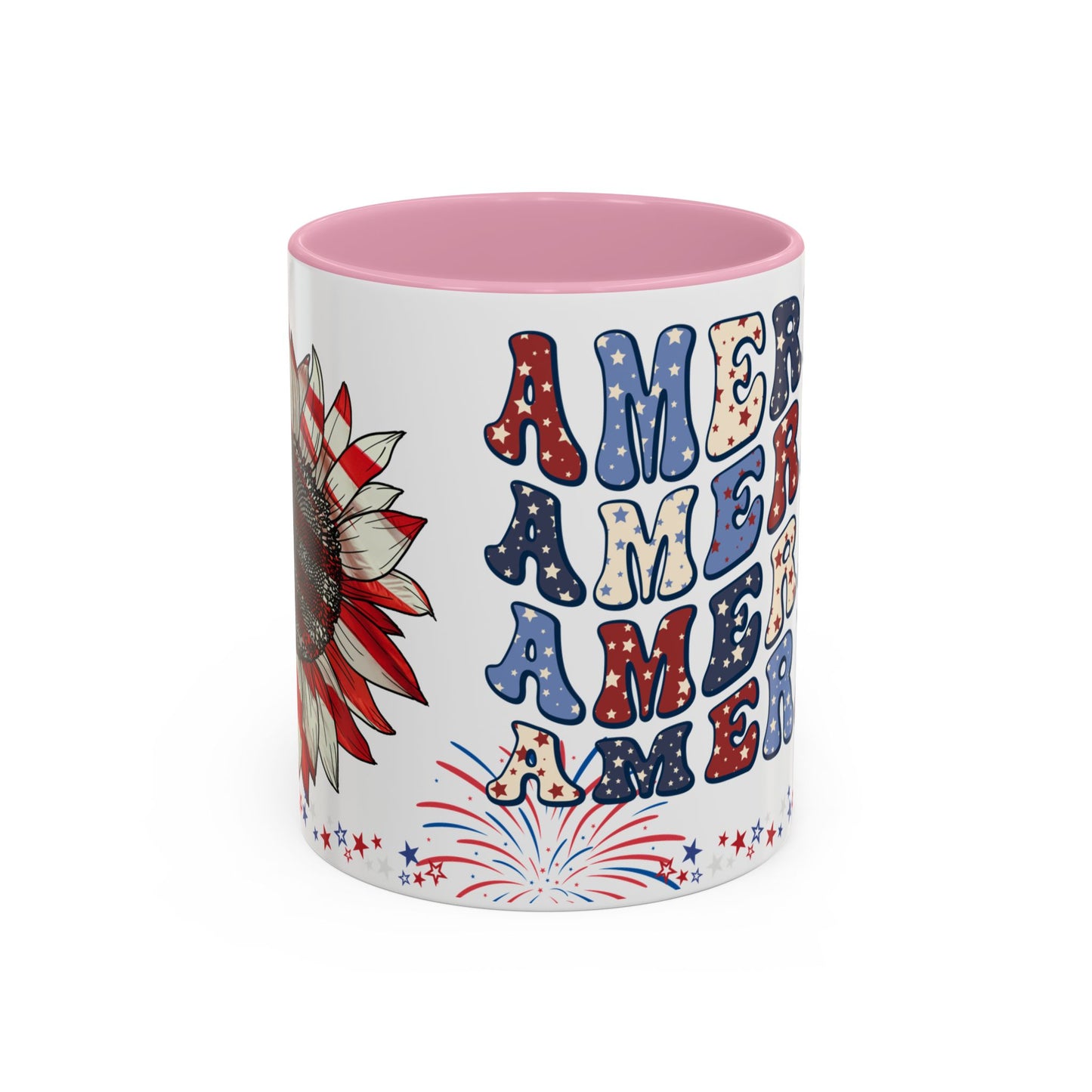 July 4, Red & Blue, Colorful Mugs, 11oz - 10590