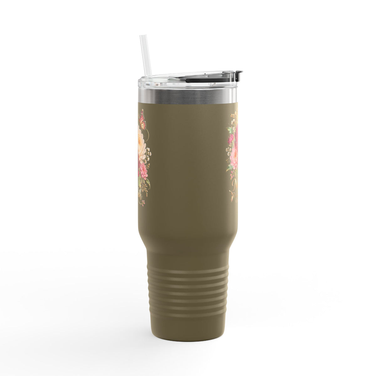 November Birth Flower 40oz Tumbler, Personalized Chrysanthemum Travel Mug - 14551