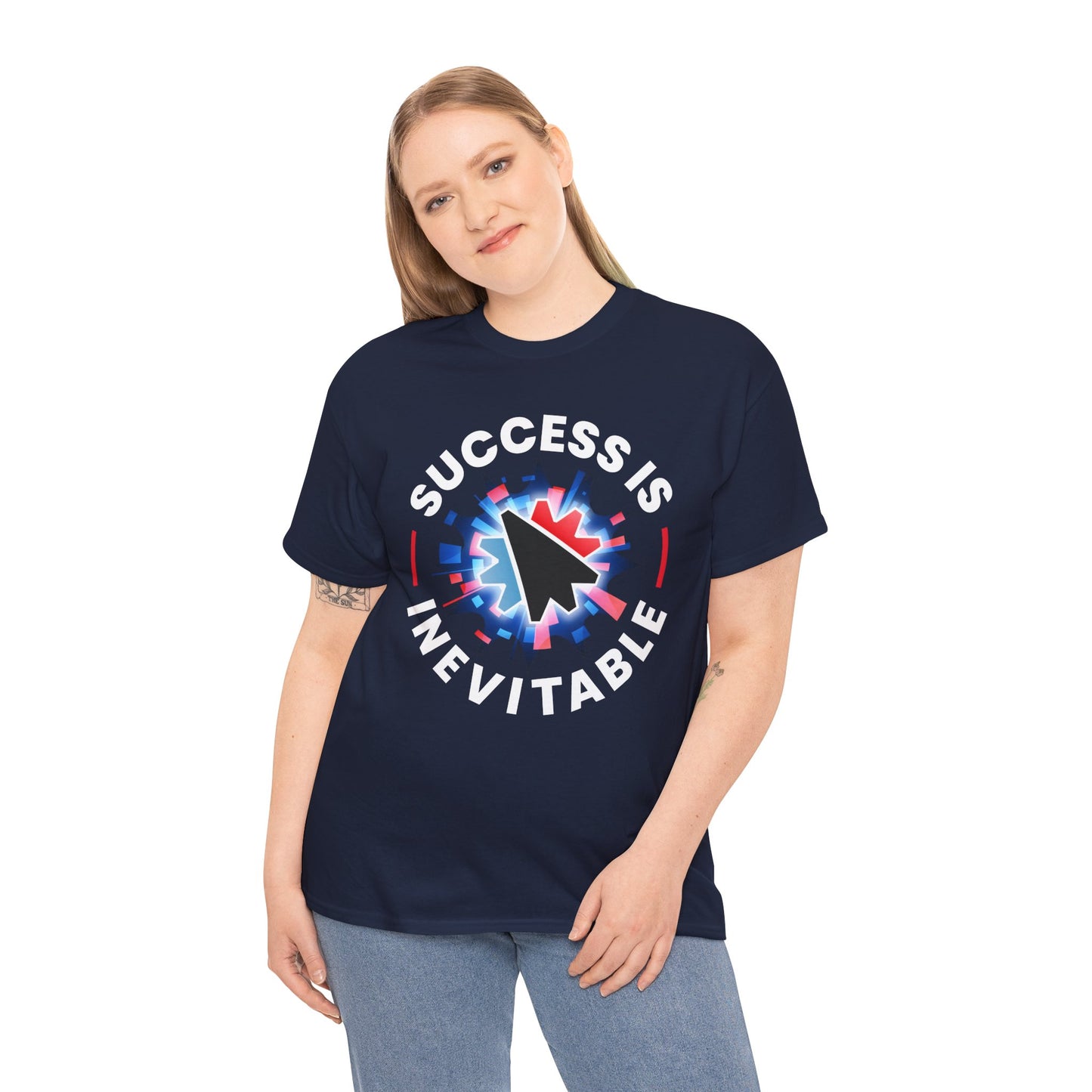 Success Is Inevitable T-Shirt – Motivational Graphic Tee with Cursor Design - 14884