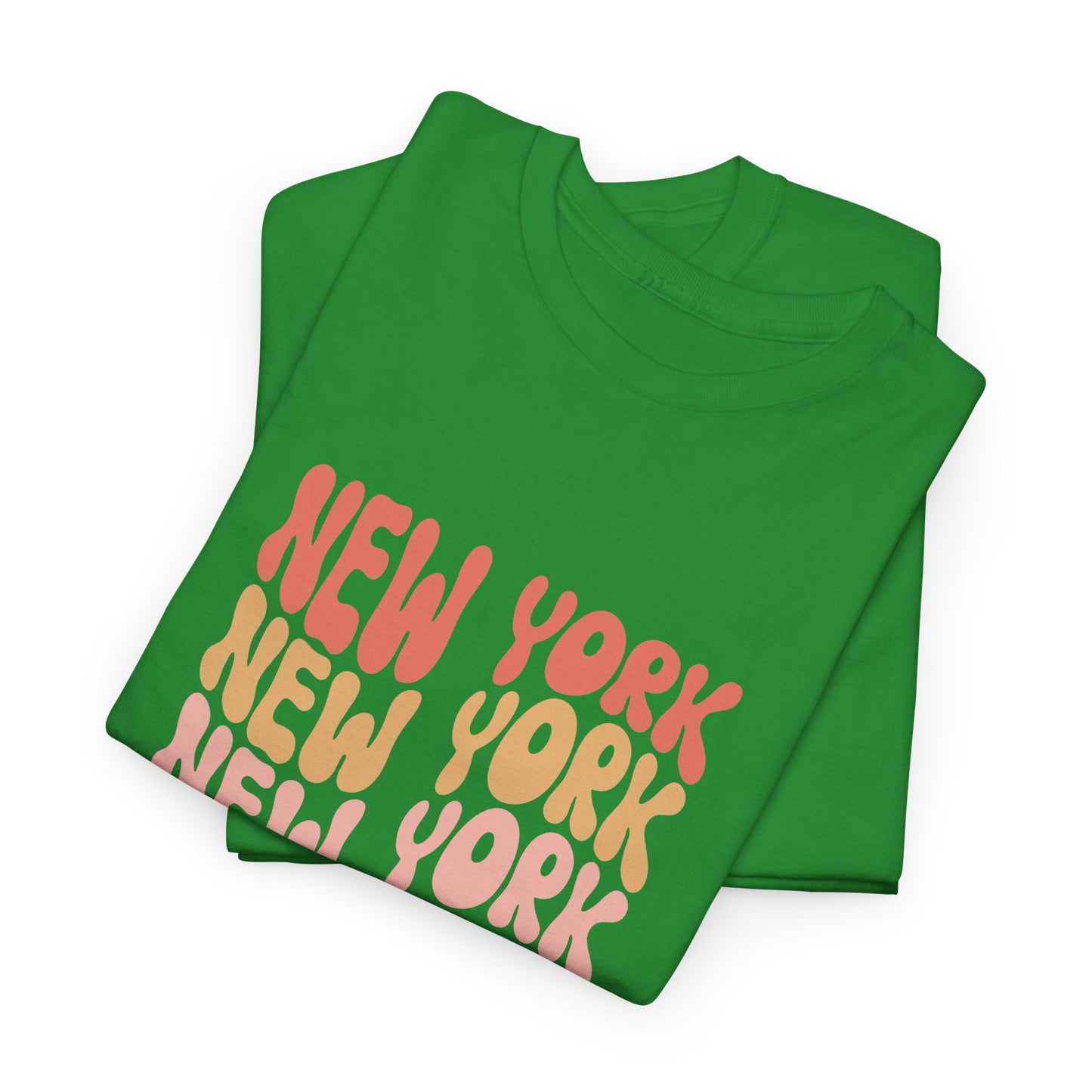 Retro New York Unisex Heavy Cotton Tee - Casual Streetwear Style - 12003