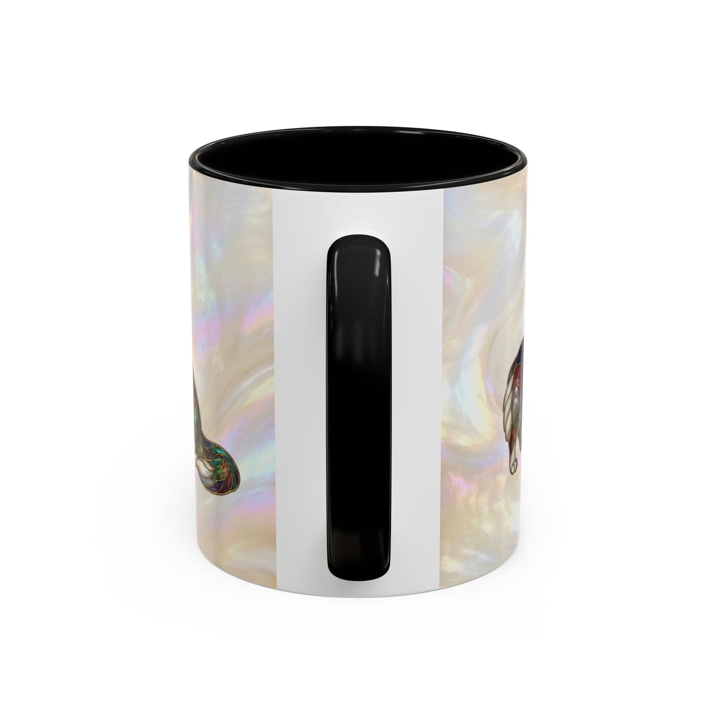 Corgi Accent Coffee Mug -Stained Glass Style (11/15oz) - 14627