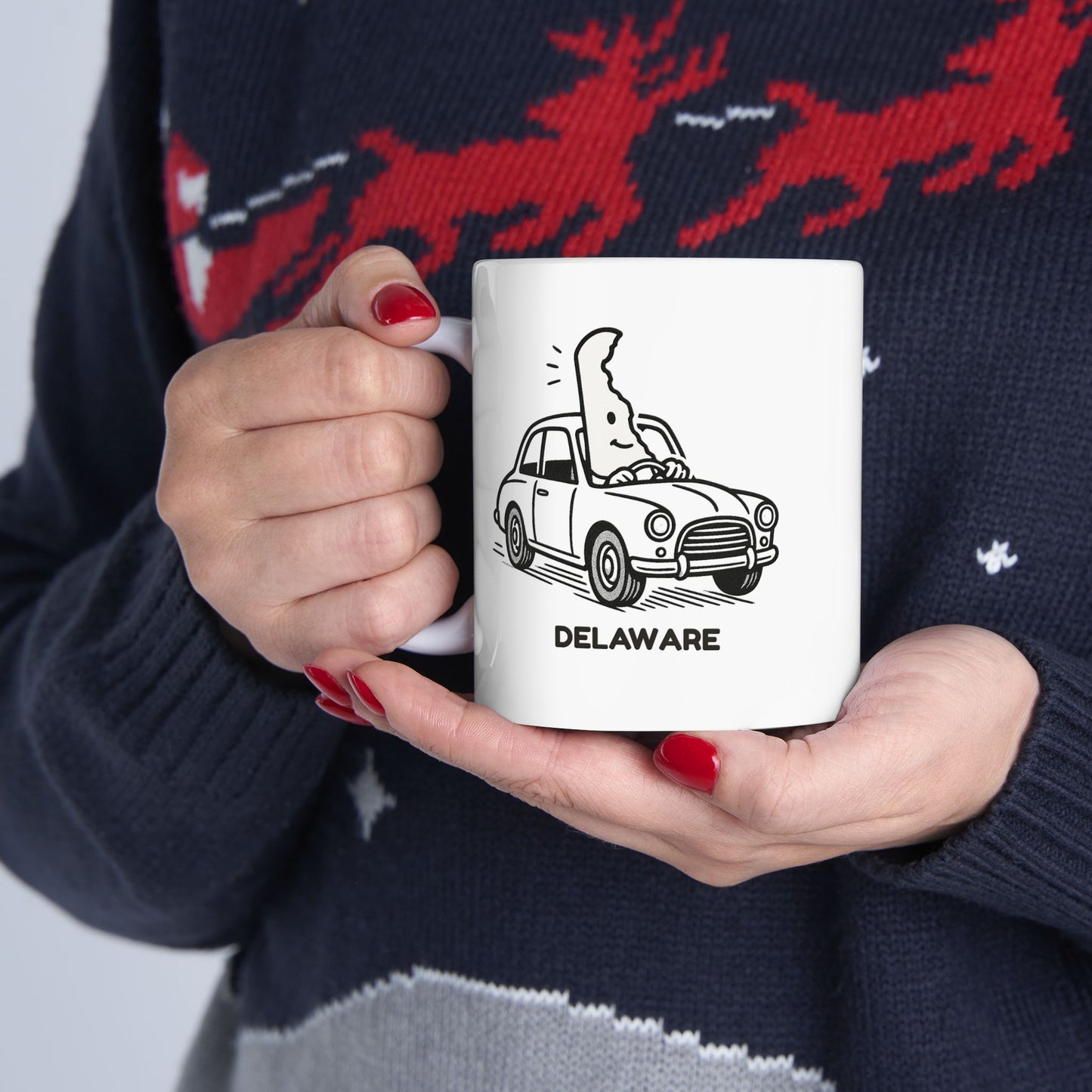 "In Delaware, you can drive for miles and still be in Delaware." Ceramic Mug - 14148