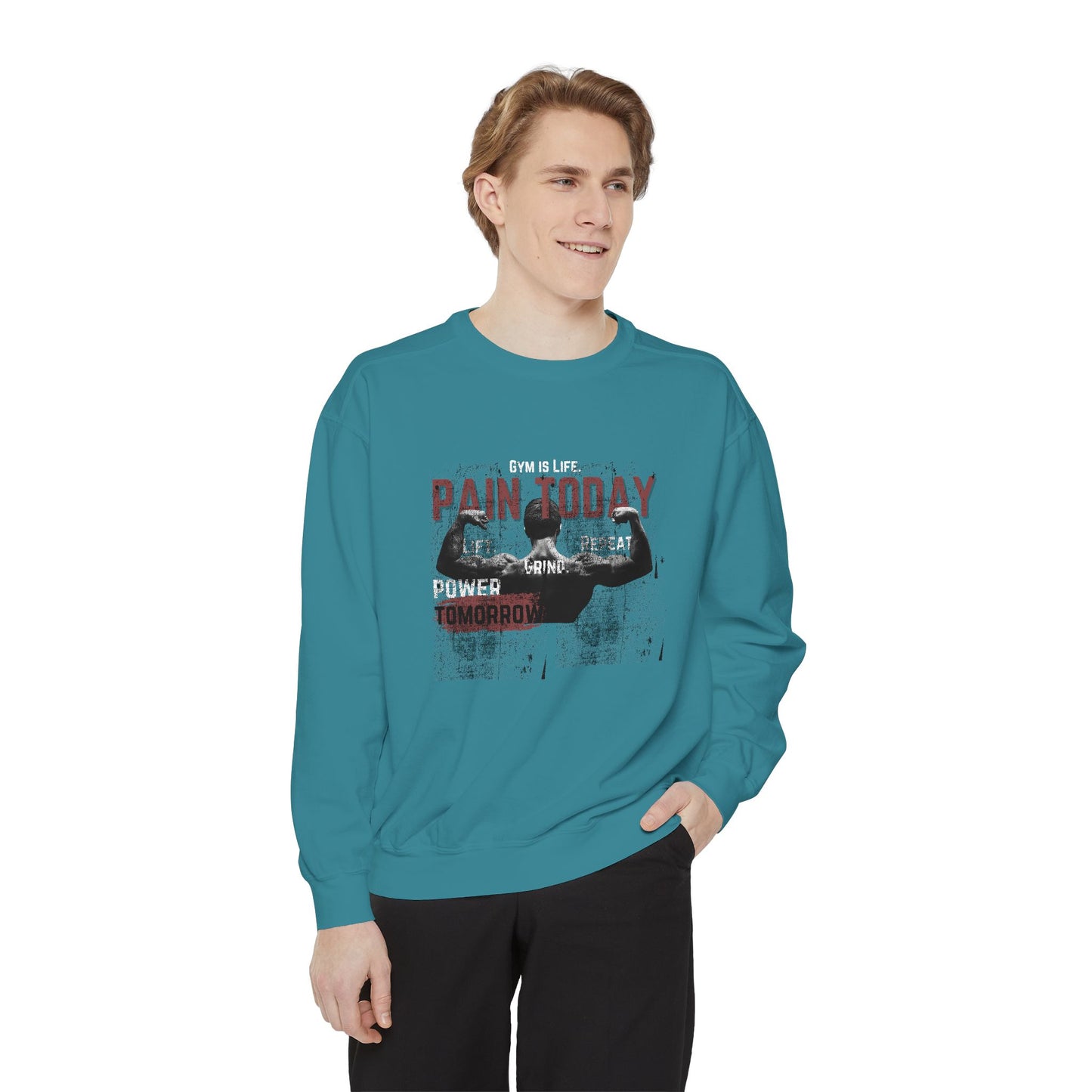 Gym is Life - Unisex Garment-Dyed Sweatshirt - 10608