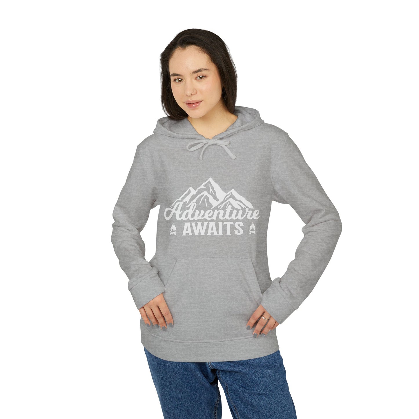 Camping: Adventure Awaits - Adidas Unisex Fleece Hoodie