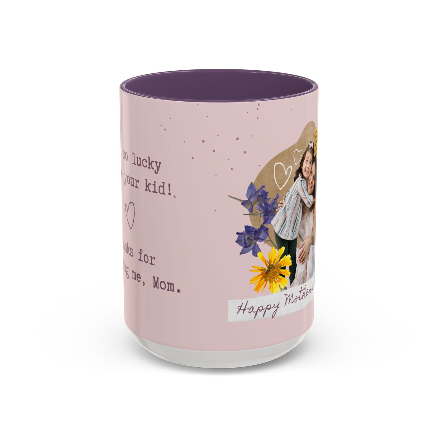 Flower Power Happy Mother's Day Coffee Mug, Photo Customizable - 11oz & 15oz - 12279