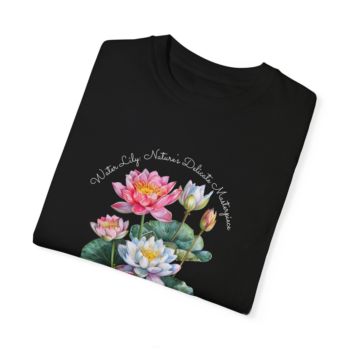 Happy Birthday, July, Water Lily, Unisex Garment-Dyed T-shirt