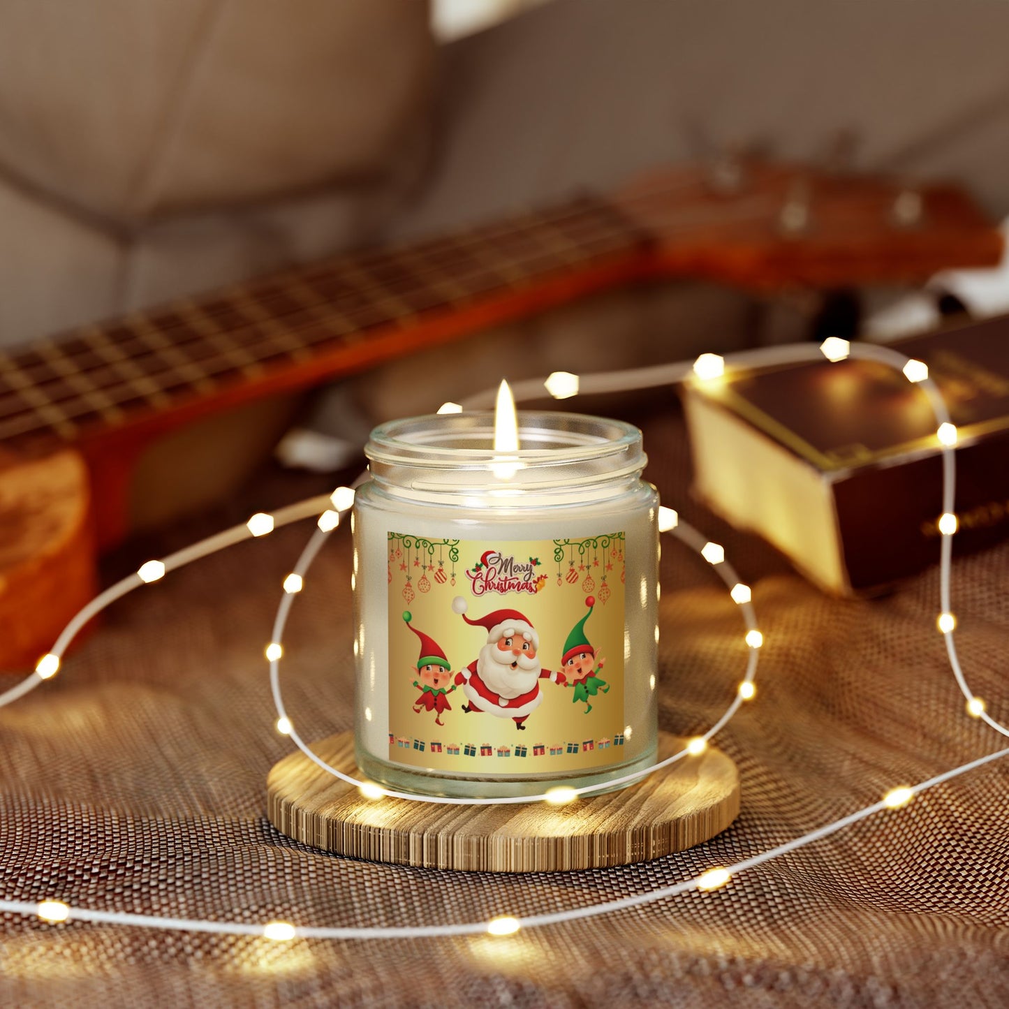 Merry Christmas - Scented Candles, Coconut Apricot Wax (4oz, 9oz)