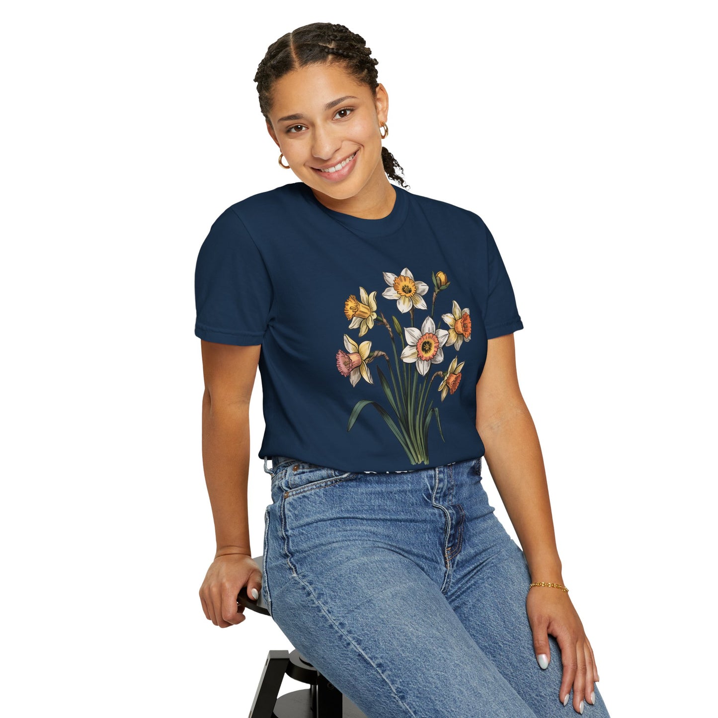 March Birth Flower Shirt – Daffodil Floral Graphic Tee, March Birthday Gift for Her - 14798