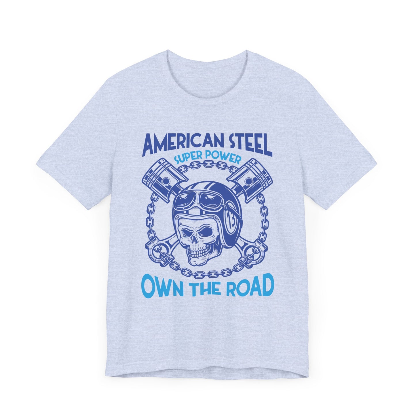 American Steel, Super Power On The Road - Unisex Jersey Short Sleeve Tee - 13557