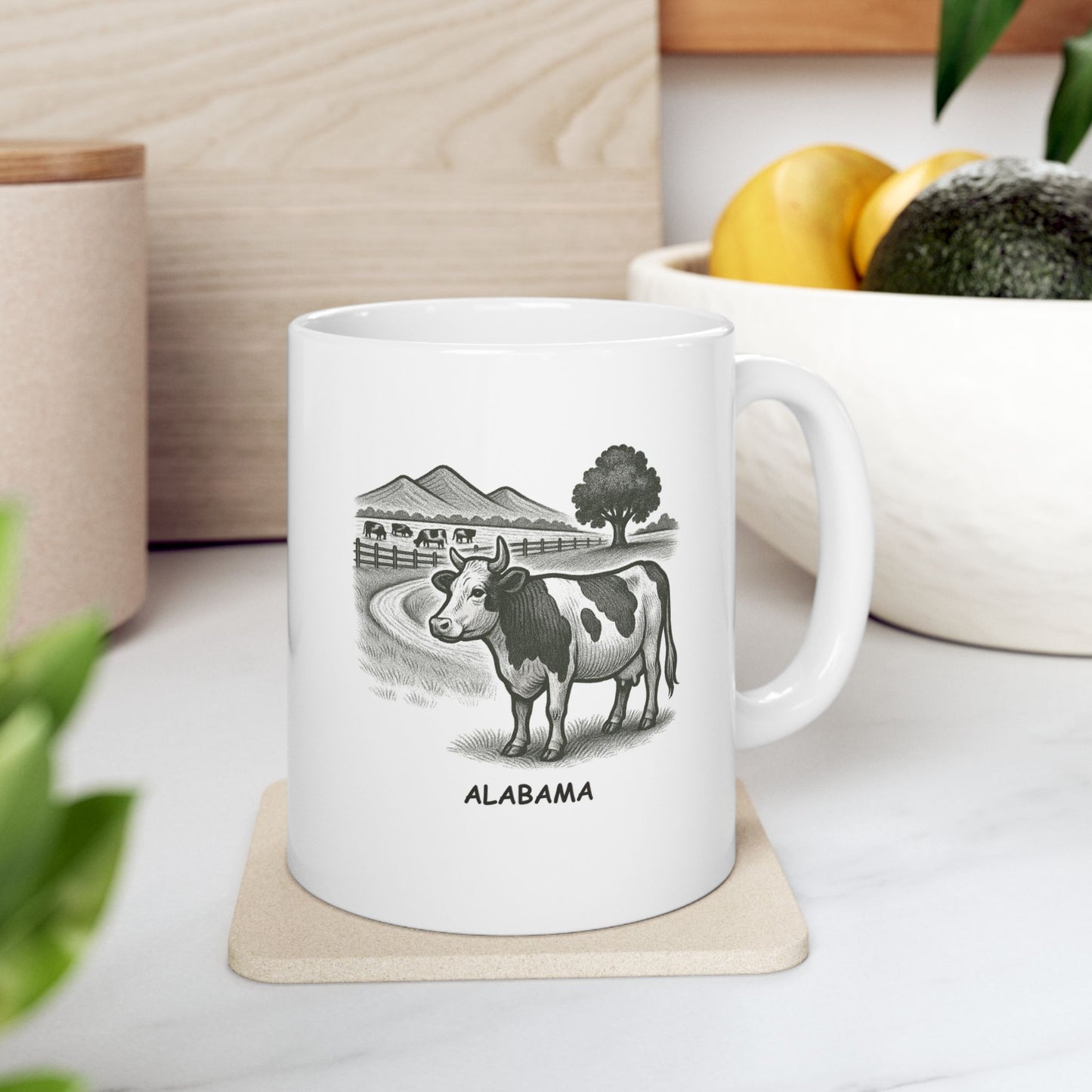 "Alabama: The only state with more cows than traffic." Ceramic Mug – 12793