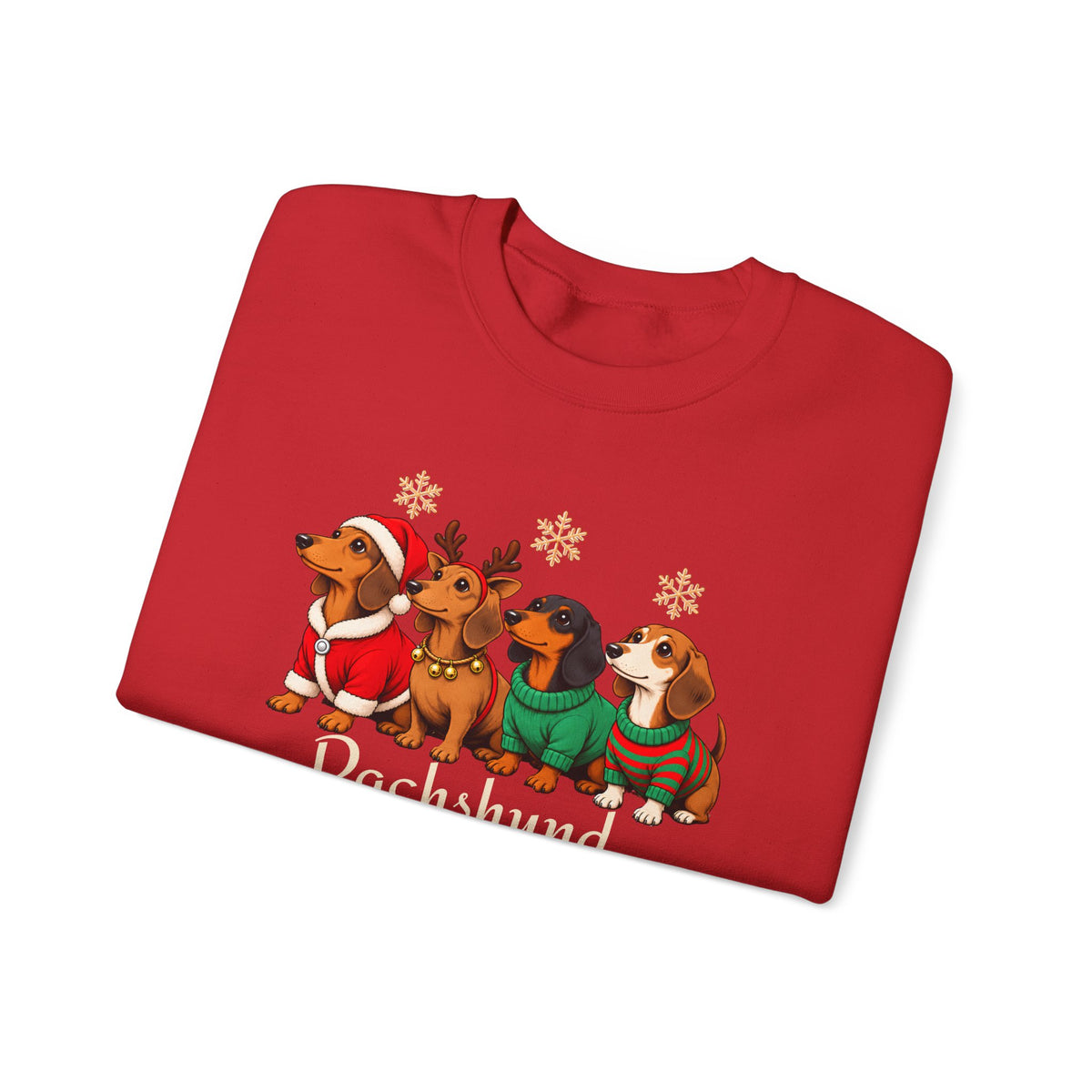 Dachshund Through the Snow Sweatshirt, Cute Christmas Dog Crewneck - 14566