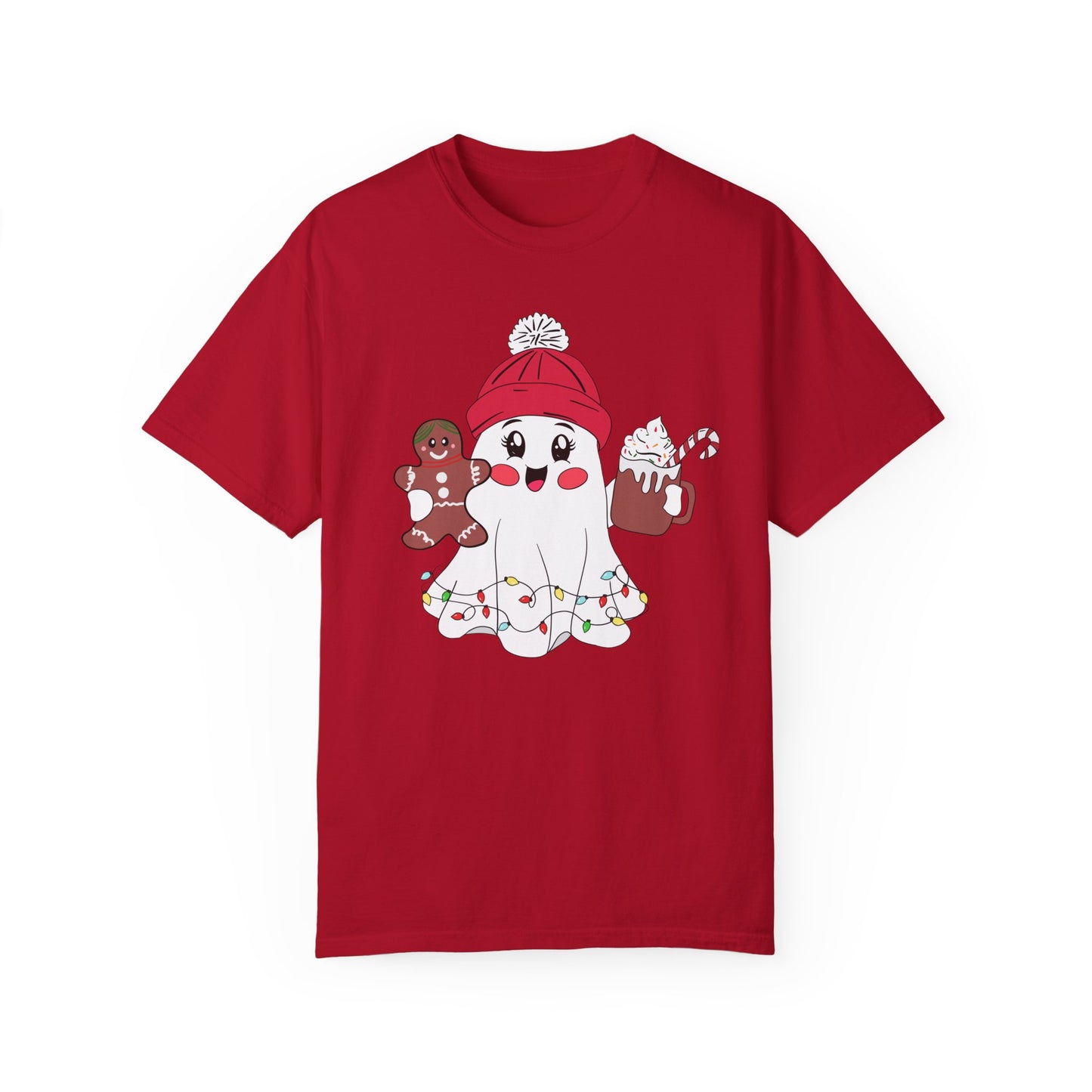 Christmas Ghost - Unisex Garment-Dyed T-shirt - 10408