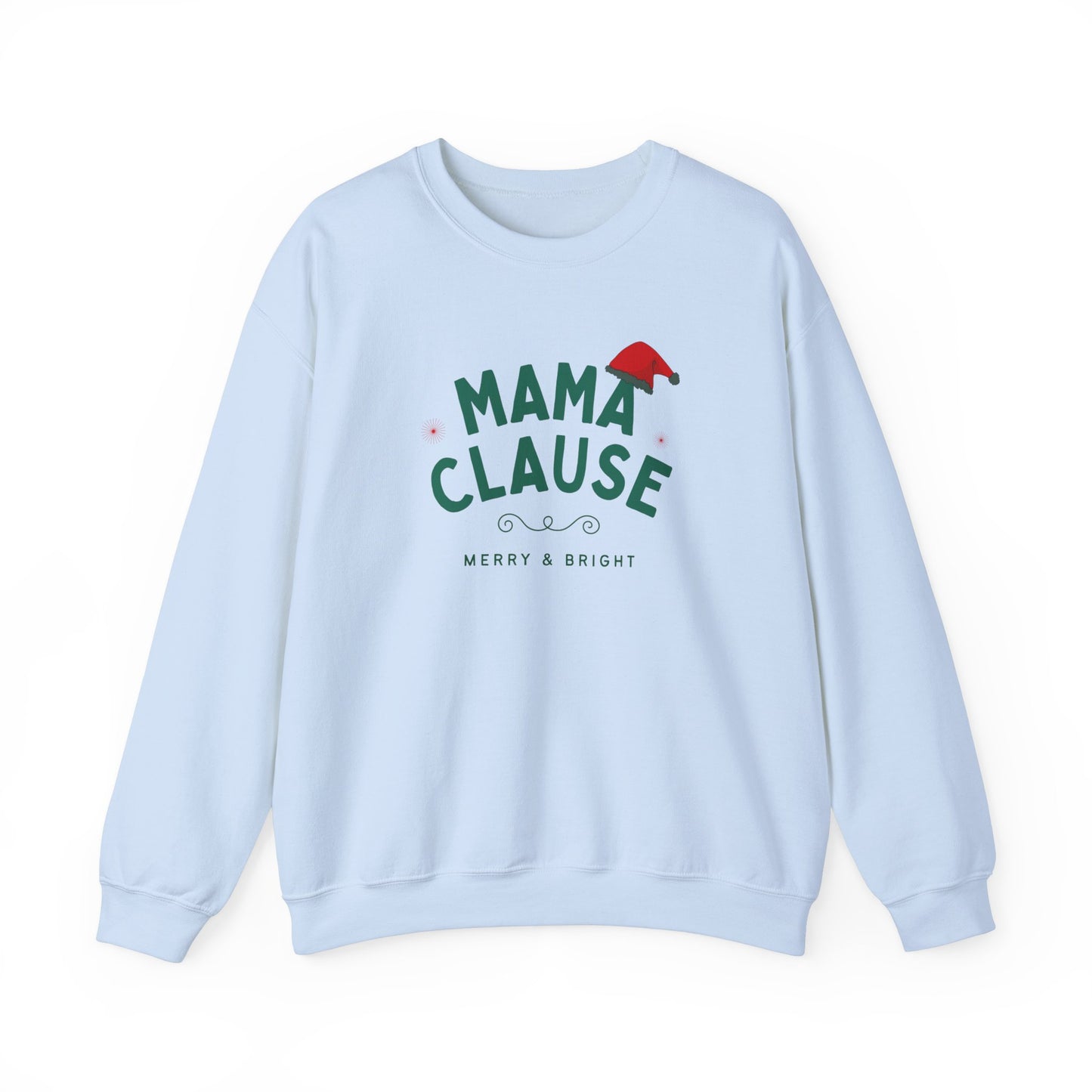 Mama Clause, Merry & Bright - Unisex Heavy Blend™ Crewneck Sweatshirt - 10468