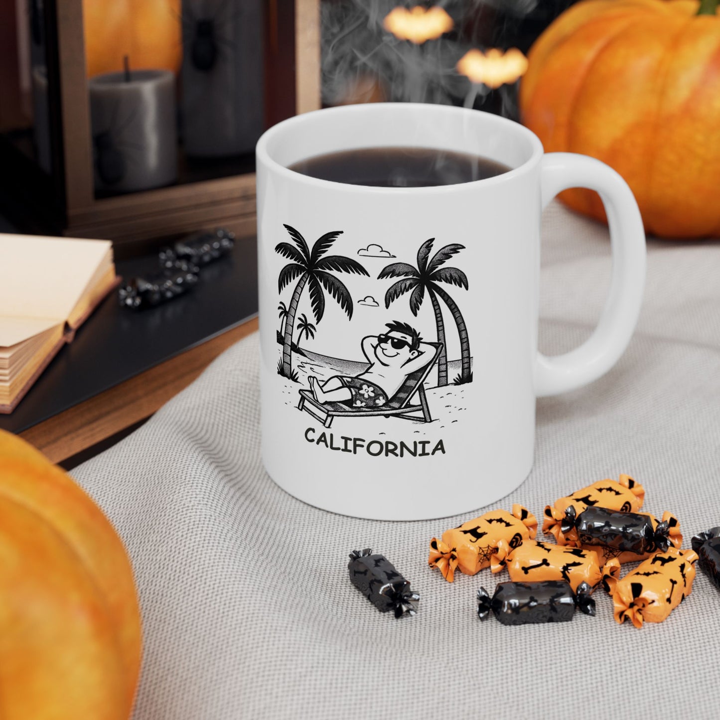 "Palm trees, ocean breeze, and no stress." Ceramic Mug - 12703
