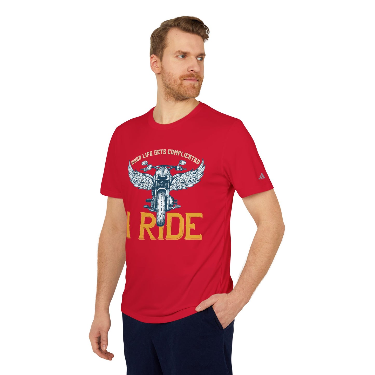 When Life Gets Complicated, I Ride - adidas Unisex Sport T-shirt - 13960