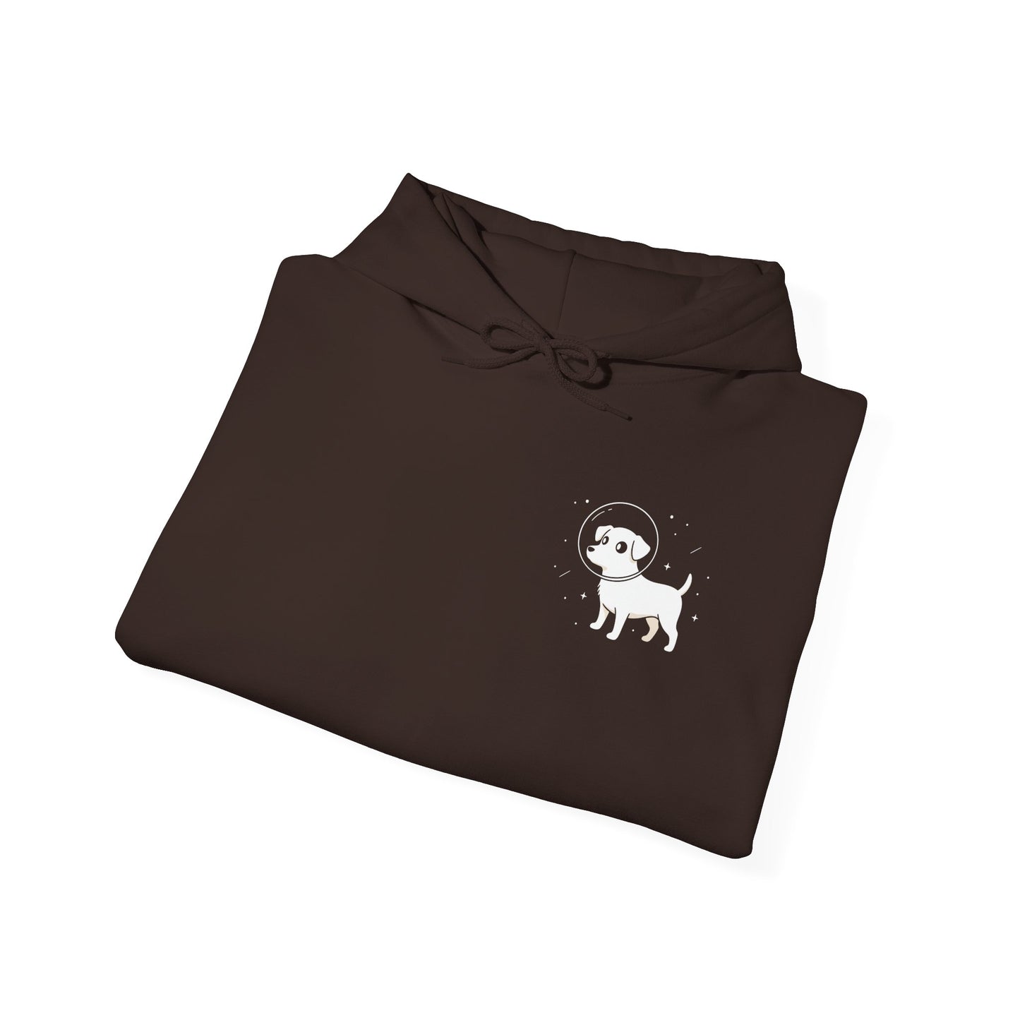 Dog in Space Hoodie – Space Puppy Graphic Hooded Sweatshirt, Unisex Heavy Blend™ - 14679