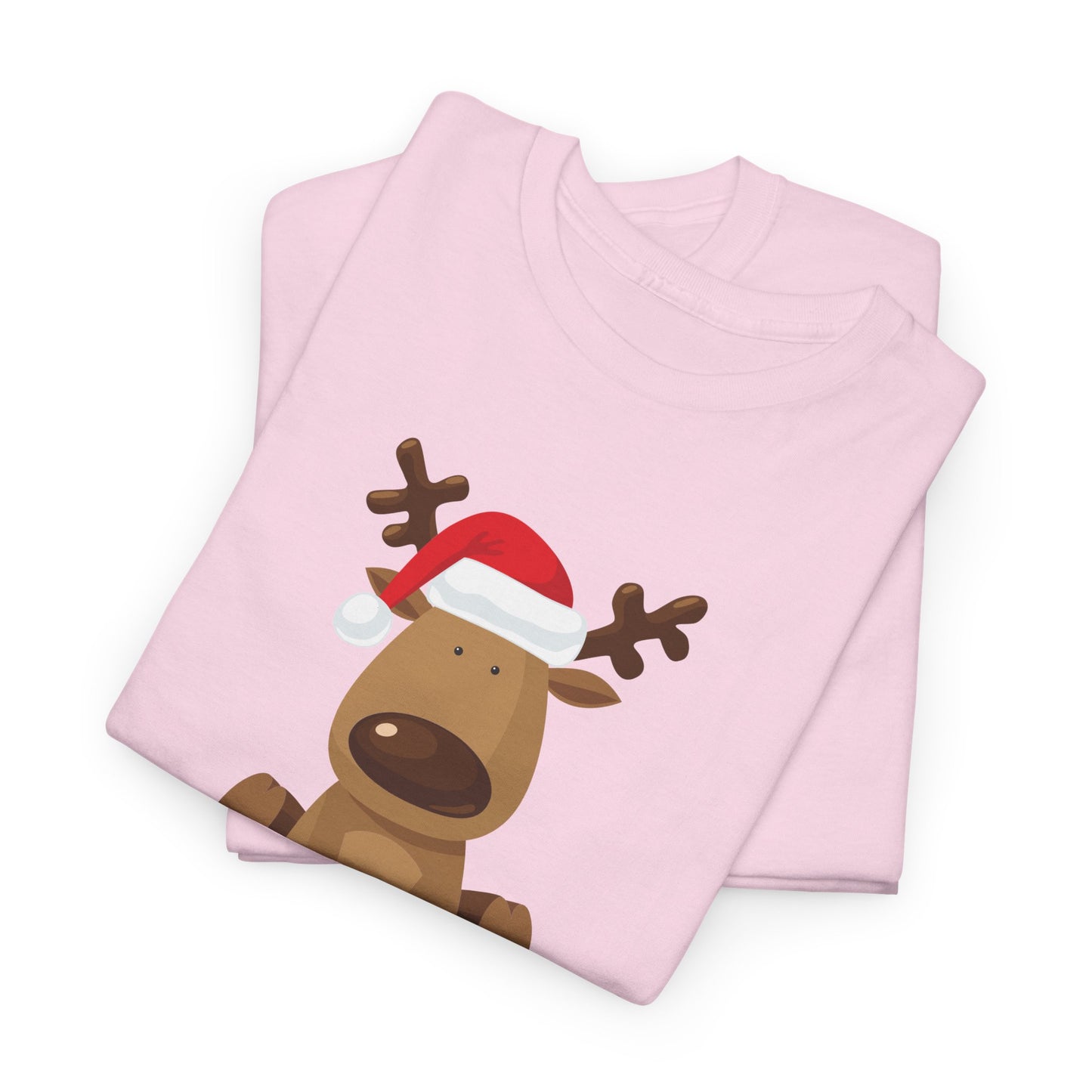 Reindeer: Merry Christmas - Unisex Heavy Cotton Tee