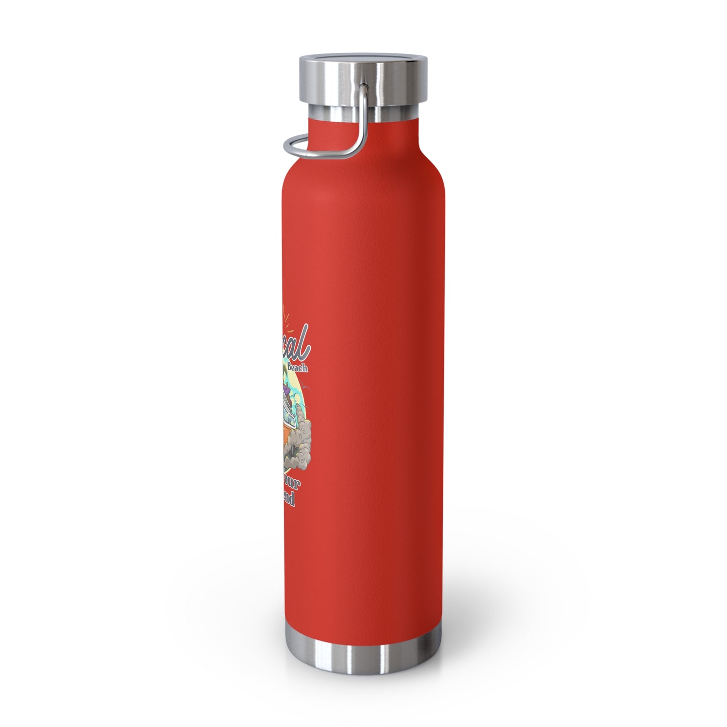 Tropical Beach, Enjoy Your Weekend - Copper Vacuum Insulated Bottle, 22oz - 10745